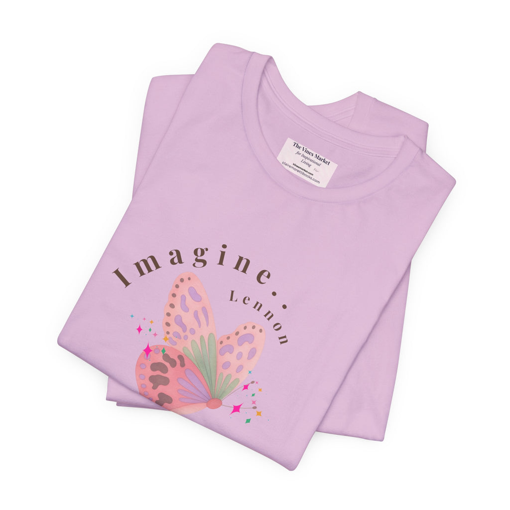 Peace and Love Imagine Tee | John Lennon 70's Butterfly Graphic T-Shirt