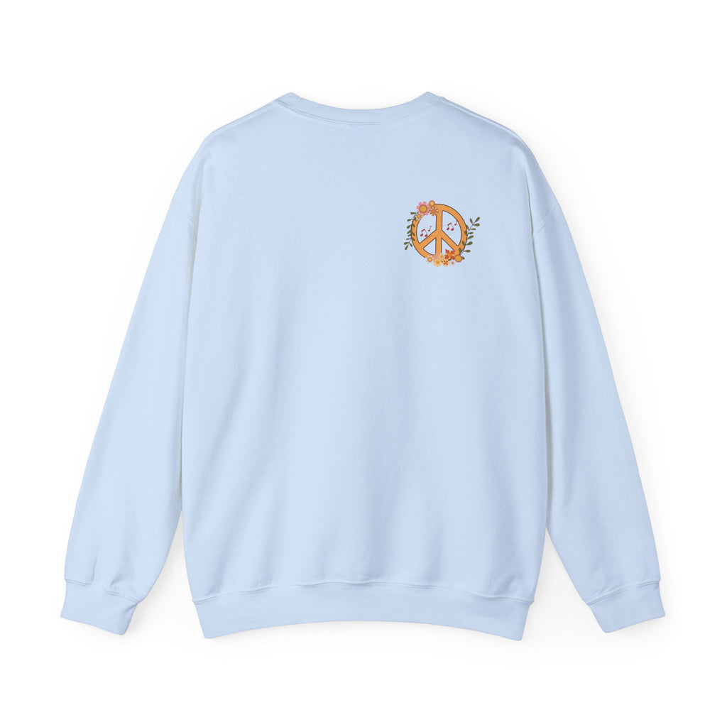 Peace and Love:  Retro All You Need is Love Sweatshirt -- For Her