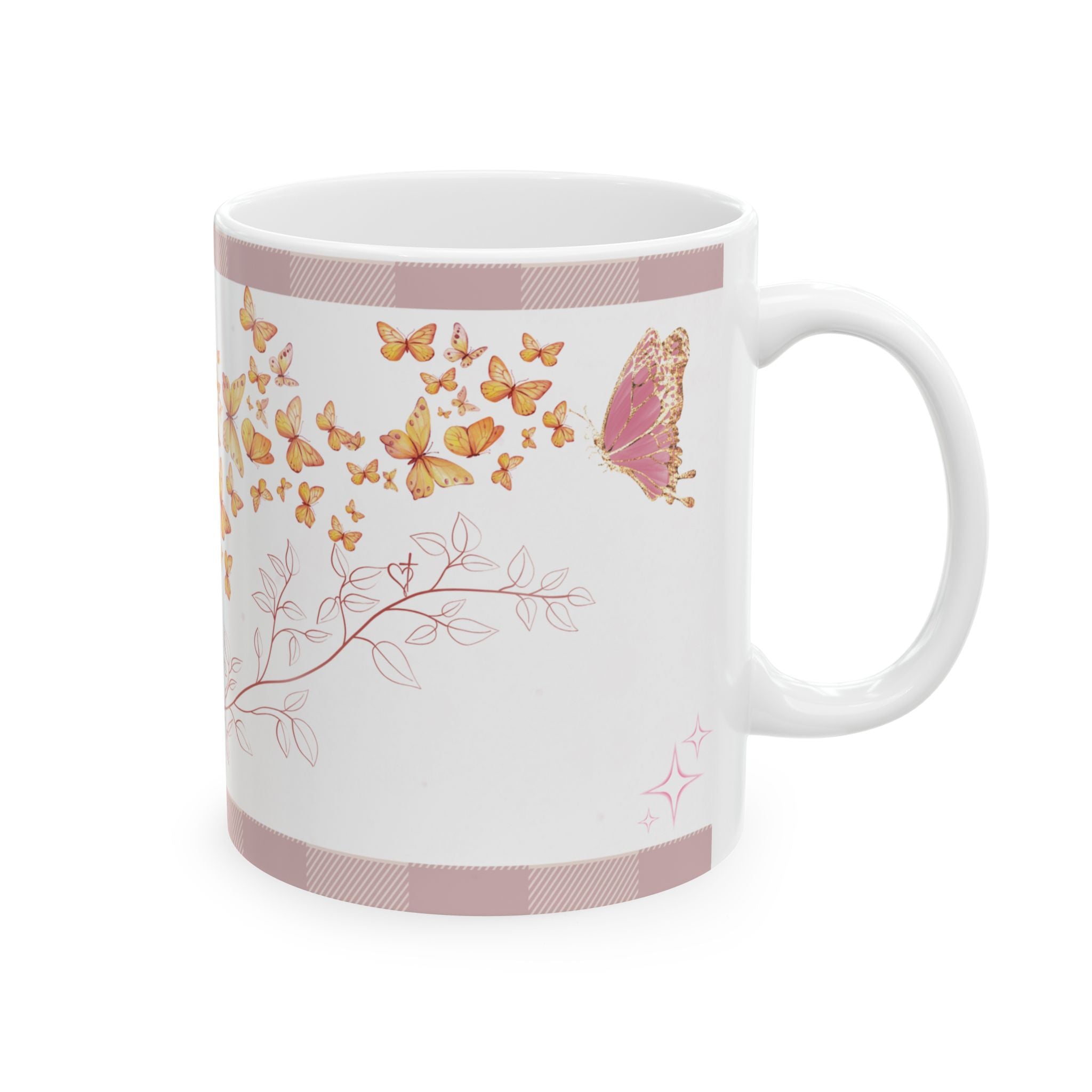 Butterfly Ceramic Mug, Take Flight, Fear Not!  (11oz, 15oz)