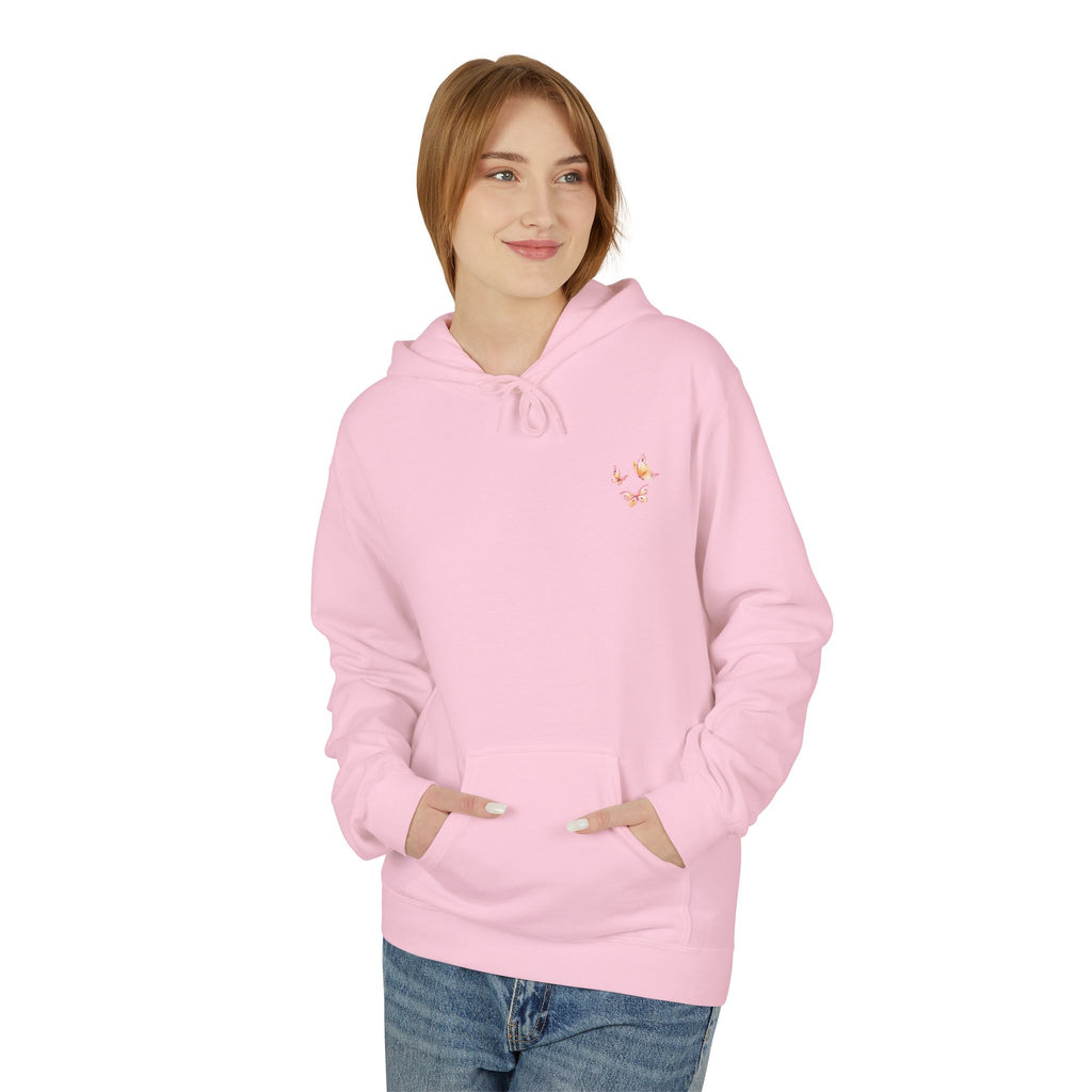 Adult Female Lightweight Soft Fleece Style Hoodie With Pockets:  "I am With You"  (Isaiah 41:10)