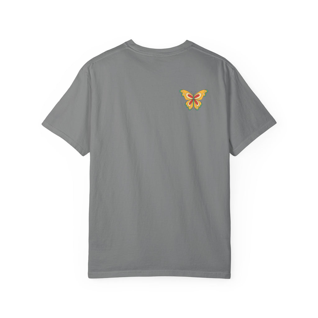 Peace Out T‑Shirt — Retro Floral Peace Sign Tee with ‘Peace Out…’ Text