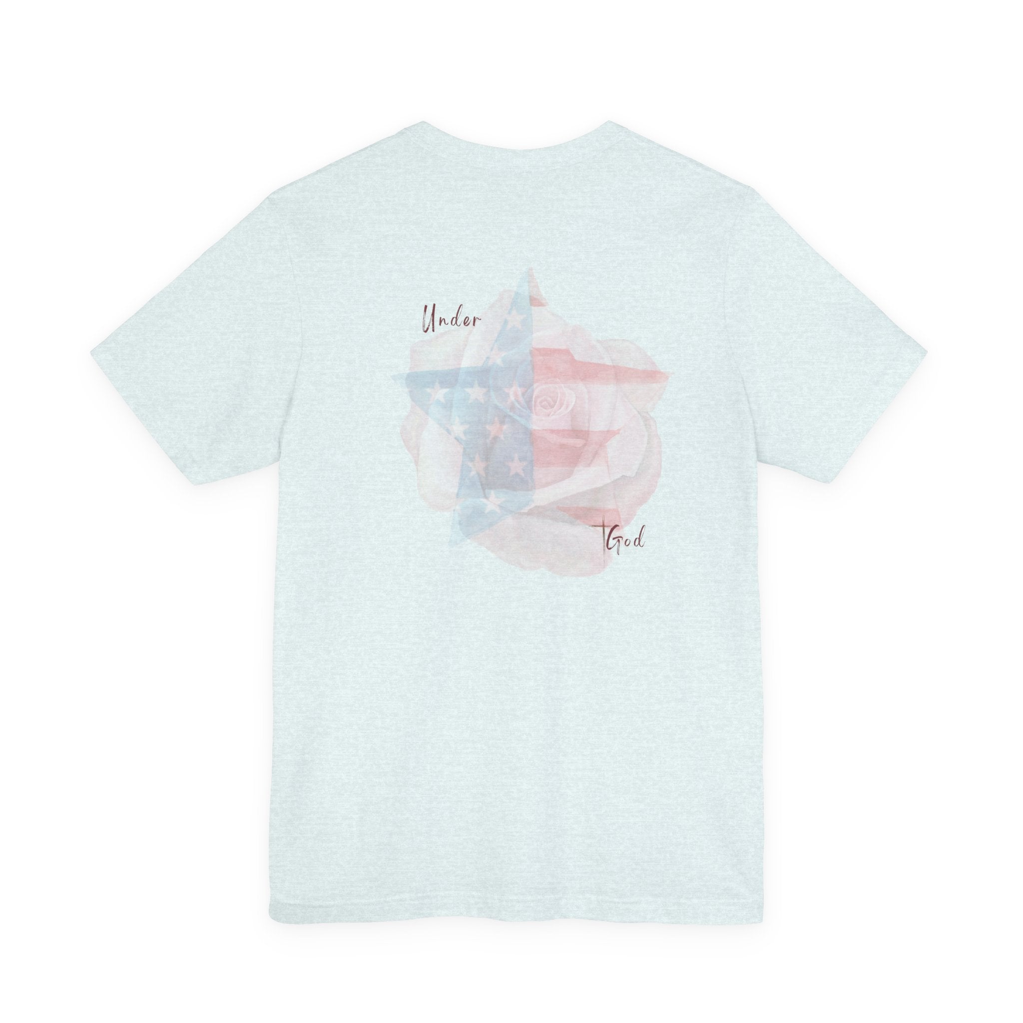 Under God | Soft Watercolor Star & Rose Women's Relaxed Tee