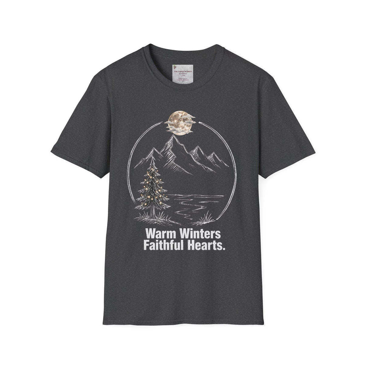 Warm Winters, Faithful Hearts Men's Christmas T-Shirt