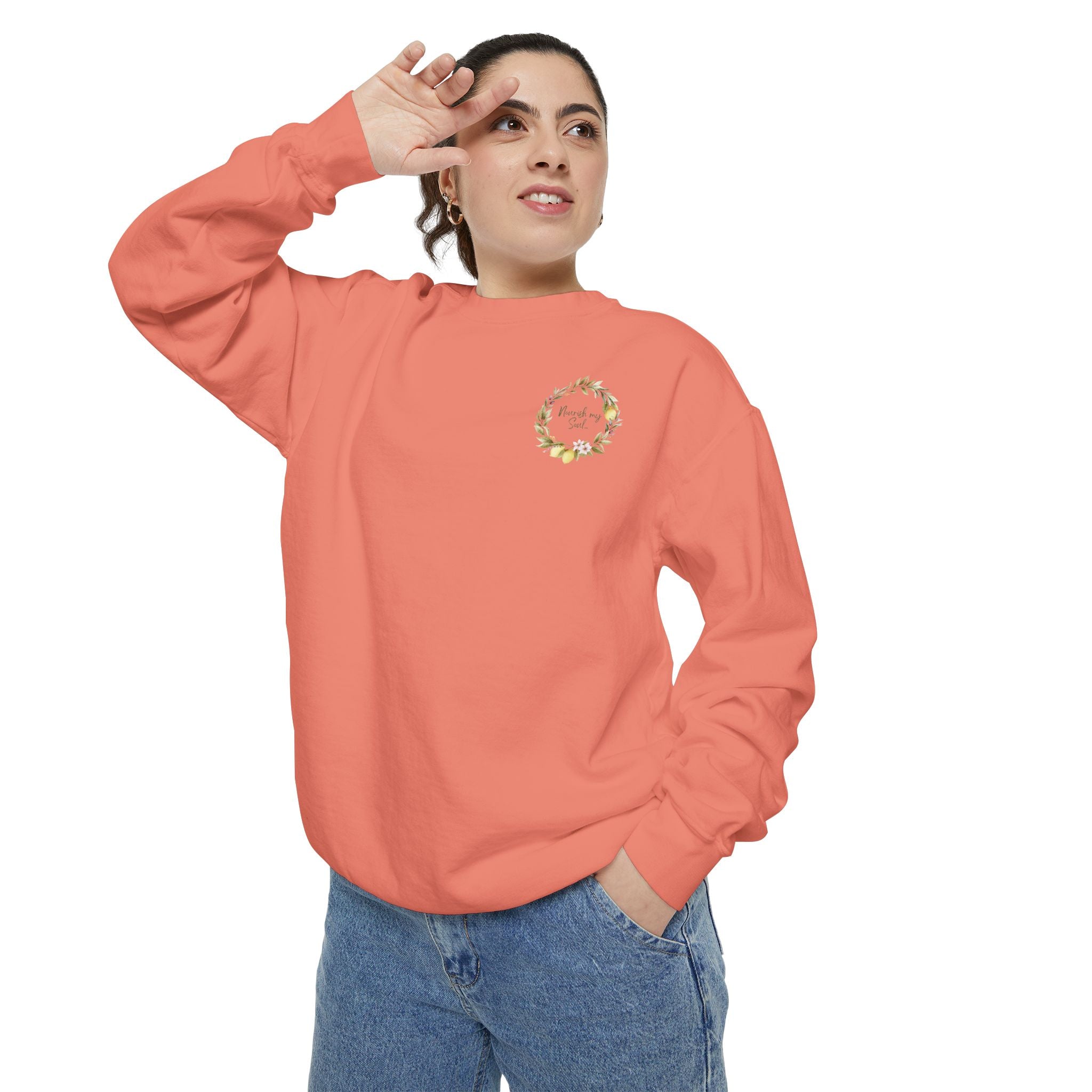 Nourish My Soul | Lemon Tree Comfort Colors Crewneck Sweatshirt – Faith & Soul Care Adult Female