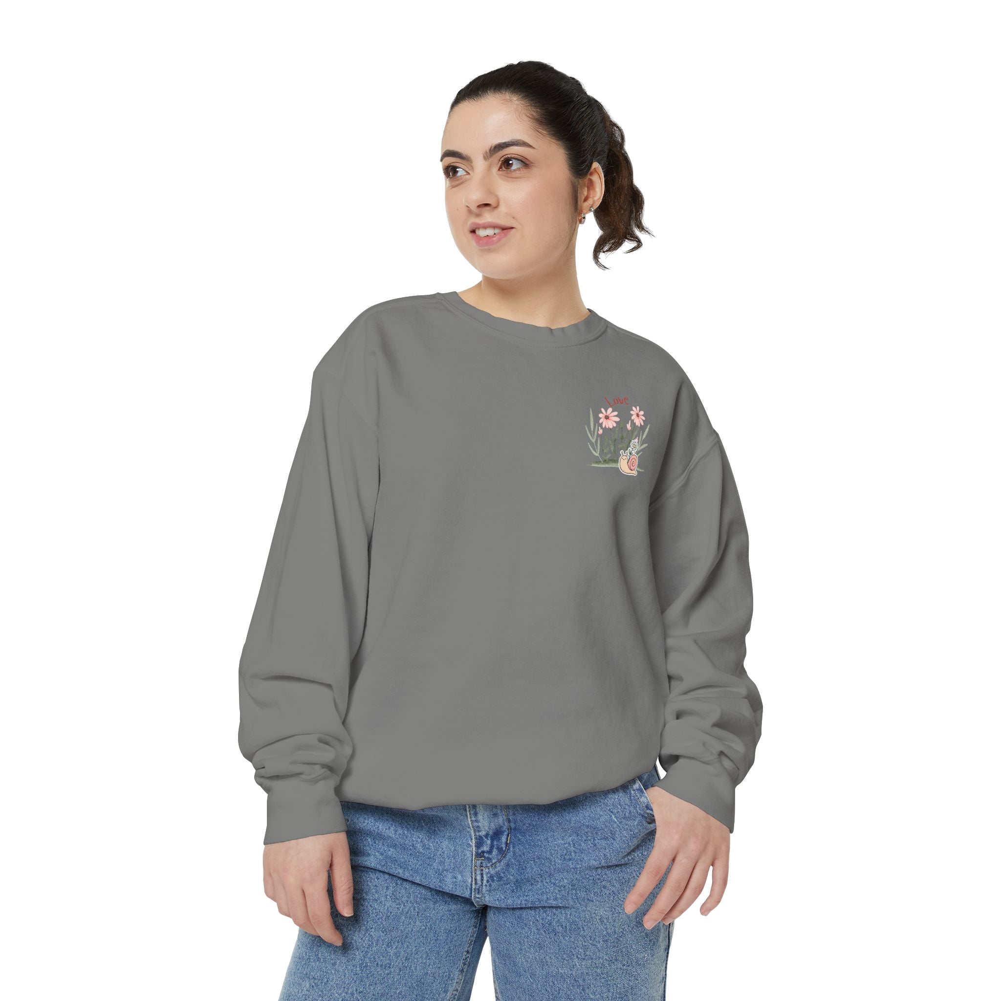 Retro Adult Female Crew Neck Sweatshirt:  All You Need is Love