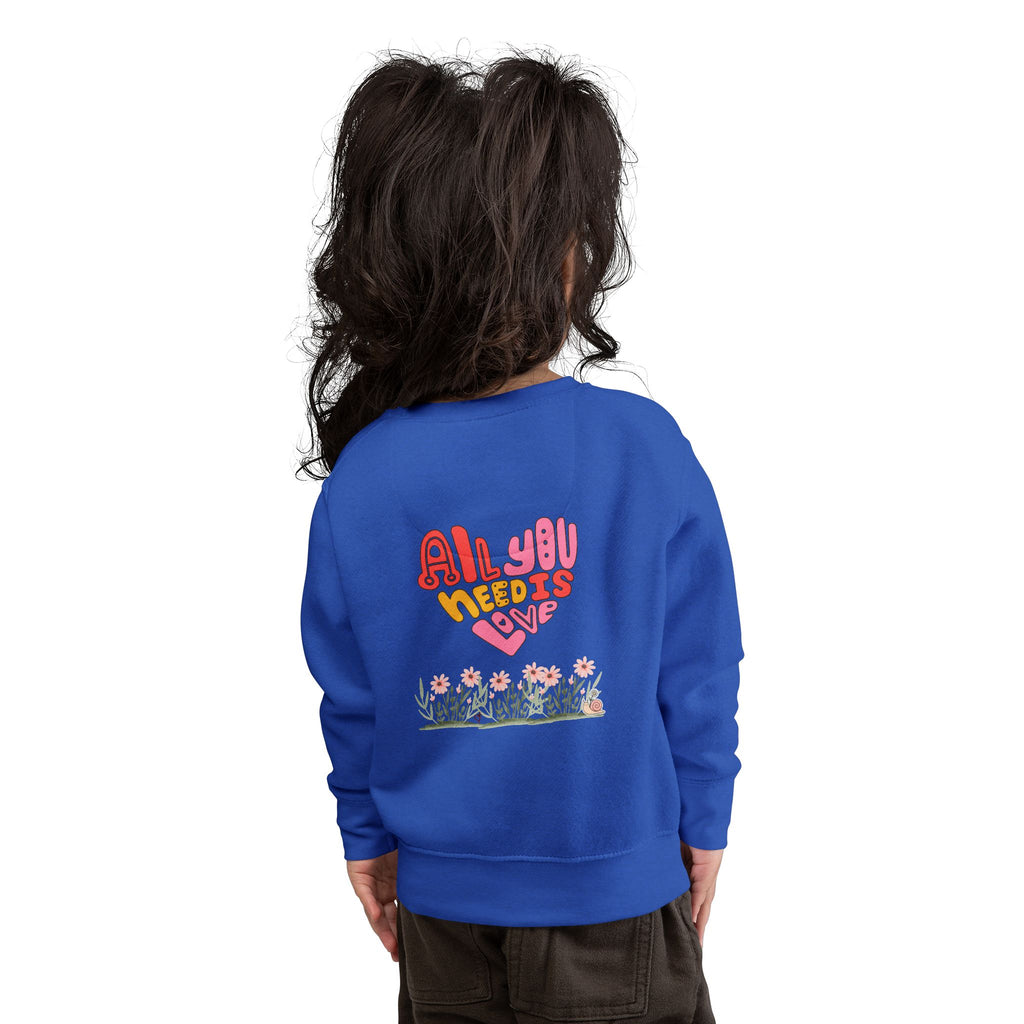 Toddler Retro Sweatshirt:  All You Need is Love