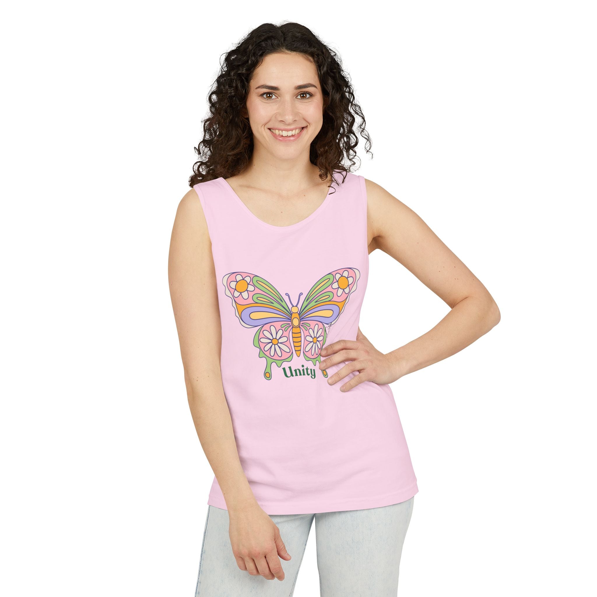 Soft Garment-Dyed Tank Top for Her:  Unity Heals