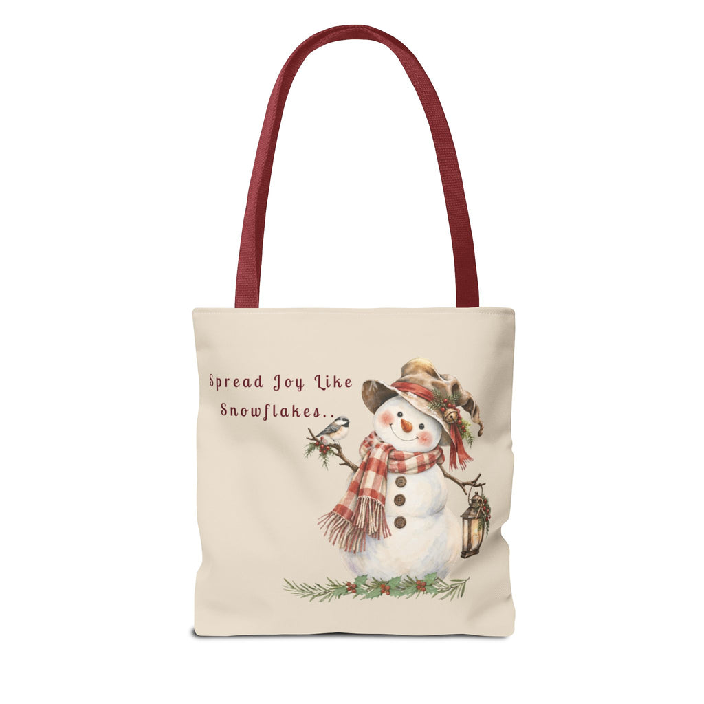 Spread Joy Like Snowflakes | Snowman Tote Bag