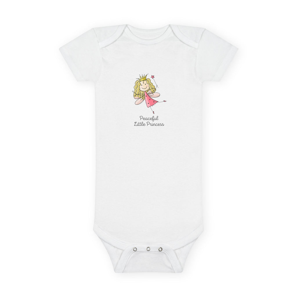 Peaceful Little Princess Baby Girl Onesie – Soft Cotton Body Suit Gentle Baby Gift