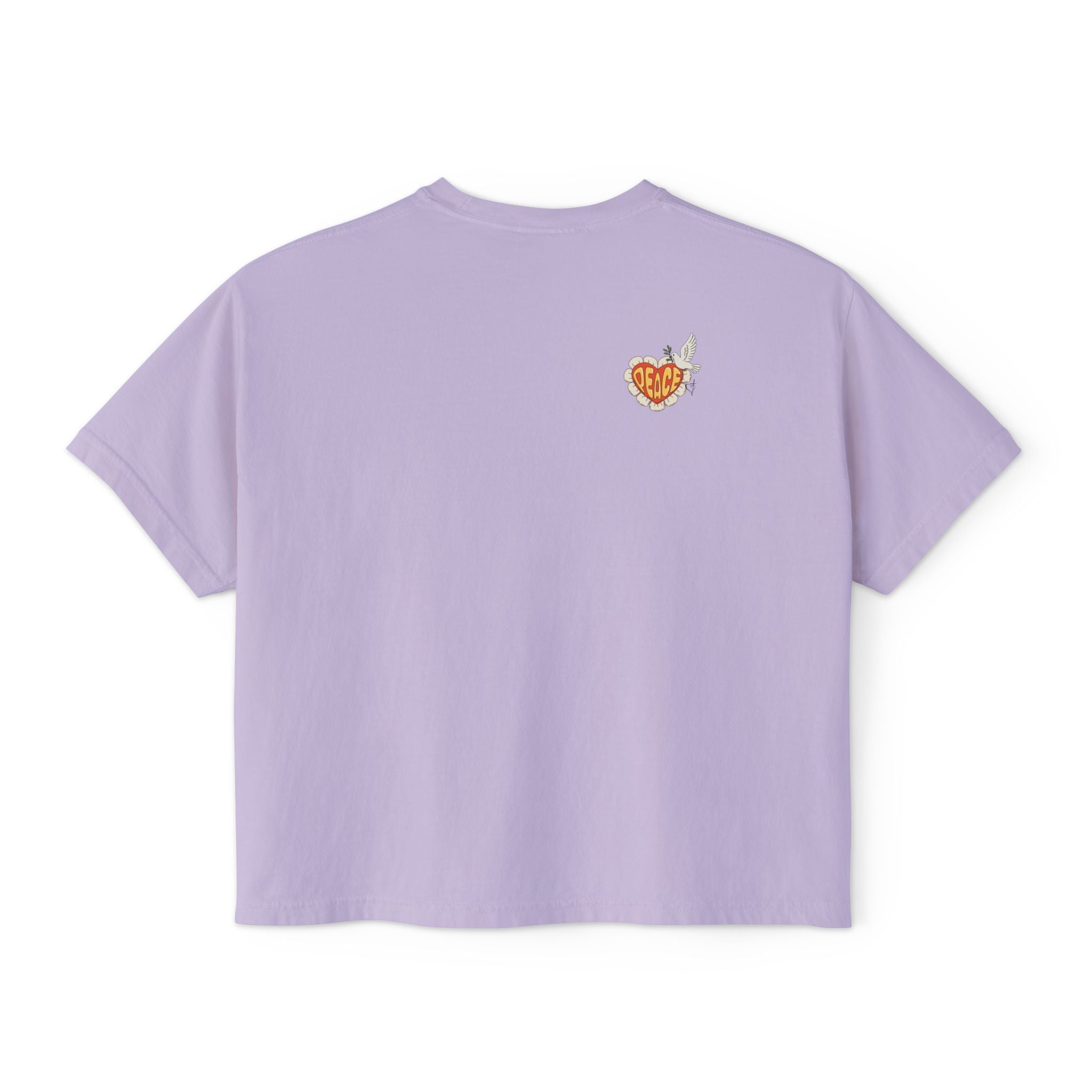 Adult Women's Boxy Tee:  Grove Out:  Peace and Love