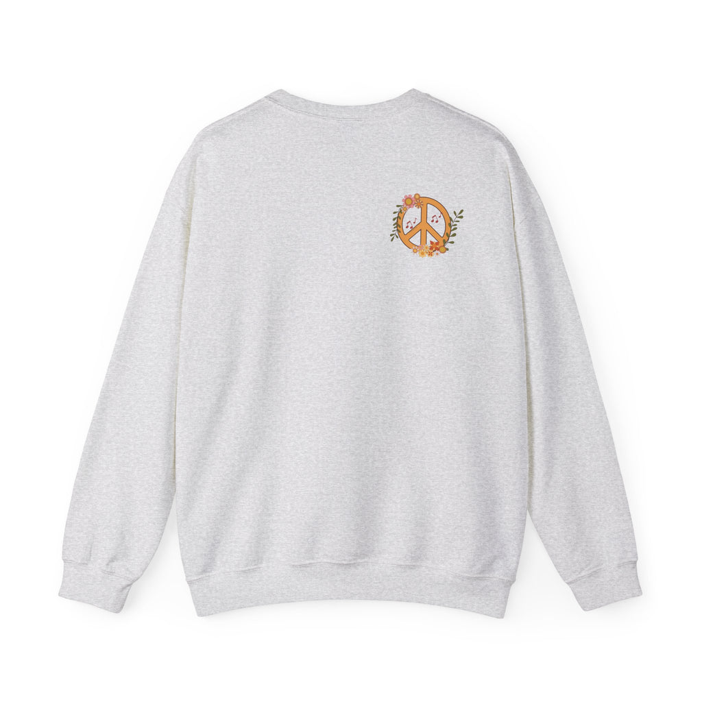 Peace and Love:  Retro All You Need is Love Sweatshirt -- For Her
