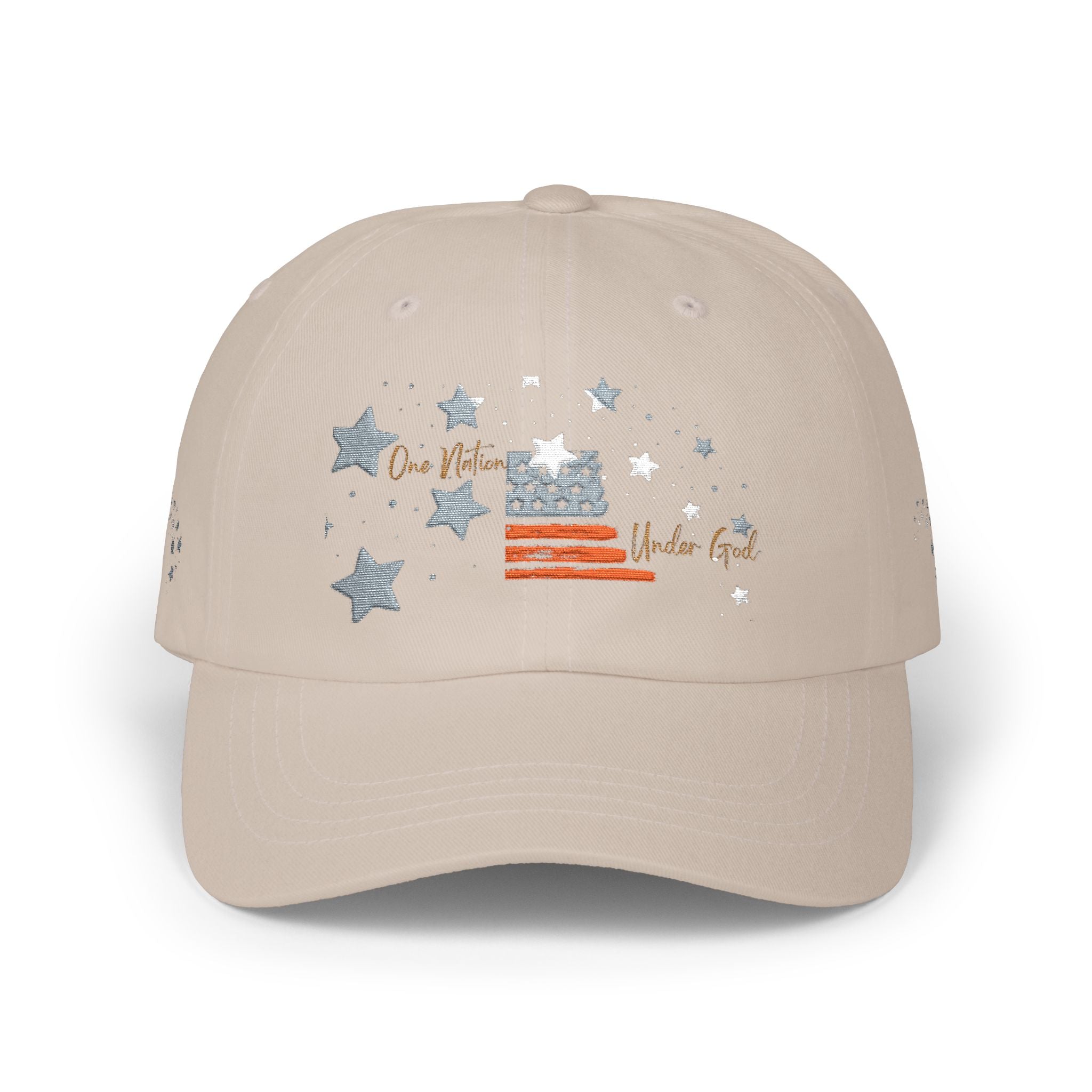 One Nation Under God | Embroidered Stars & Flag Dad Cap