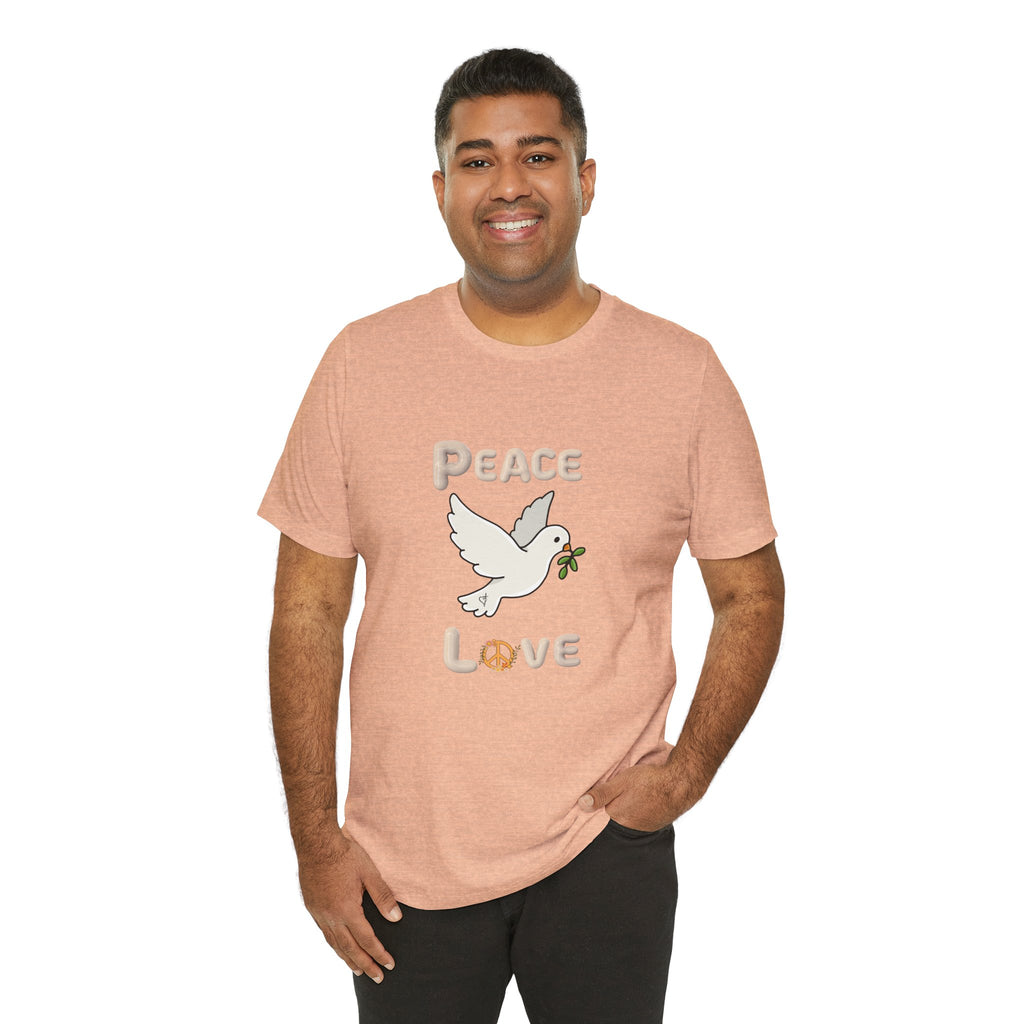 Adult Female Relaxed Comfort Tee:  Peace and Love