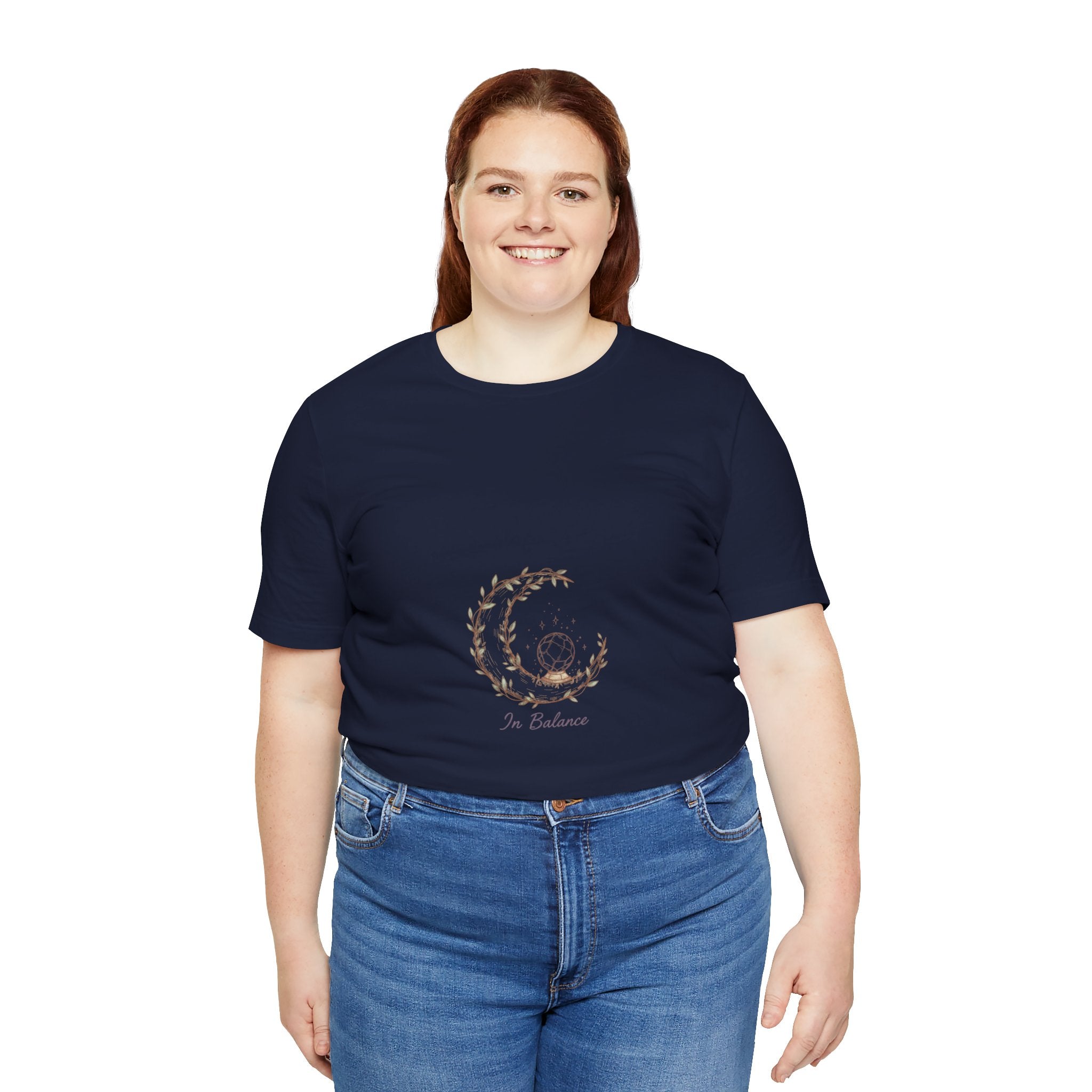 Cozy Peaceful Relaxed UnisexTee Shirt....In Balance With God;  Moonlit,