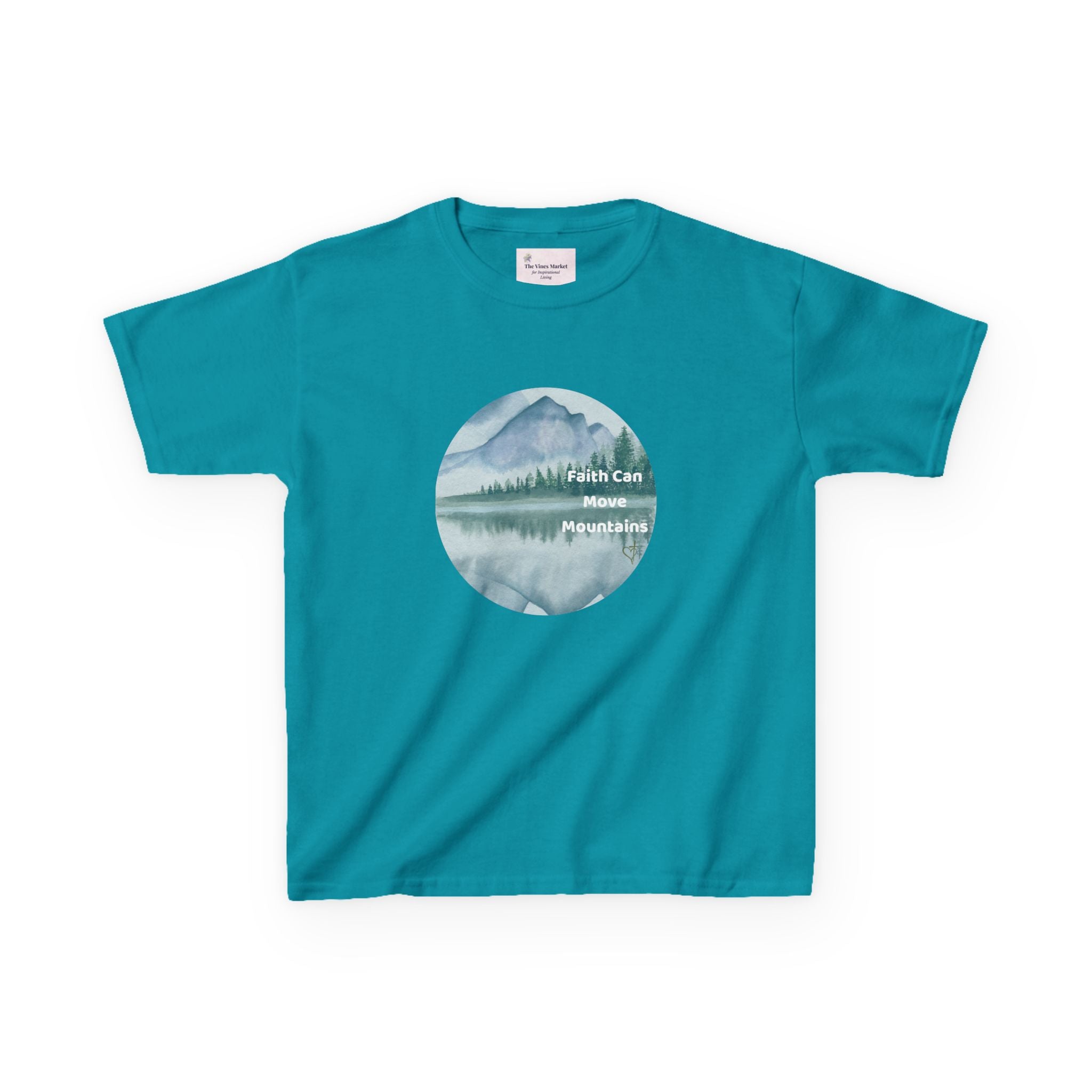 Faith Can Move Mountains:  Unisex US cotton Kids Tee