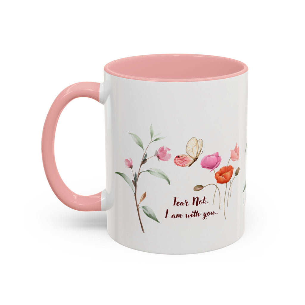 "Fear Not I am With You" Poppies Coffee Mug - Morning Grace in Every Sip (11, 15oz)