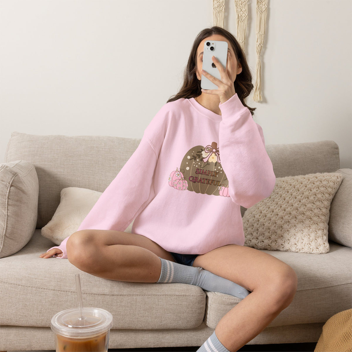 Simply Grateful:  Women's Thanksgiving™ Crewneck Sweatshirt