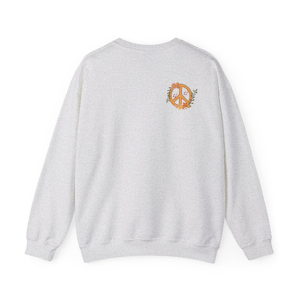 All You Need Is Love — Women's Retro Heart & Peace Sign Sweatshirt