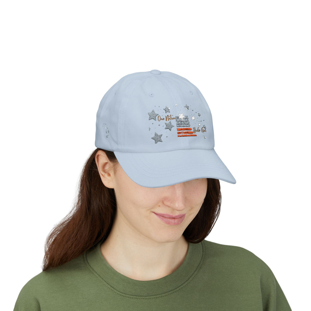 One Nation Under God | Embroidered Stars & Flag Dad Cap