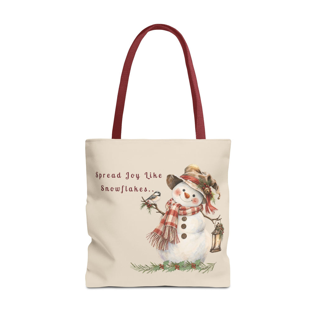 Spread Joy Like Snowflakes | Snowman Tote Bag