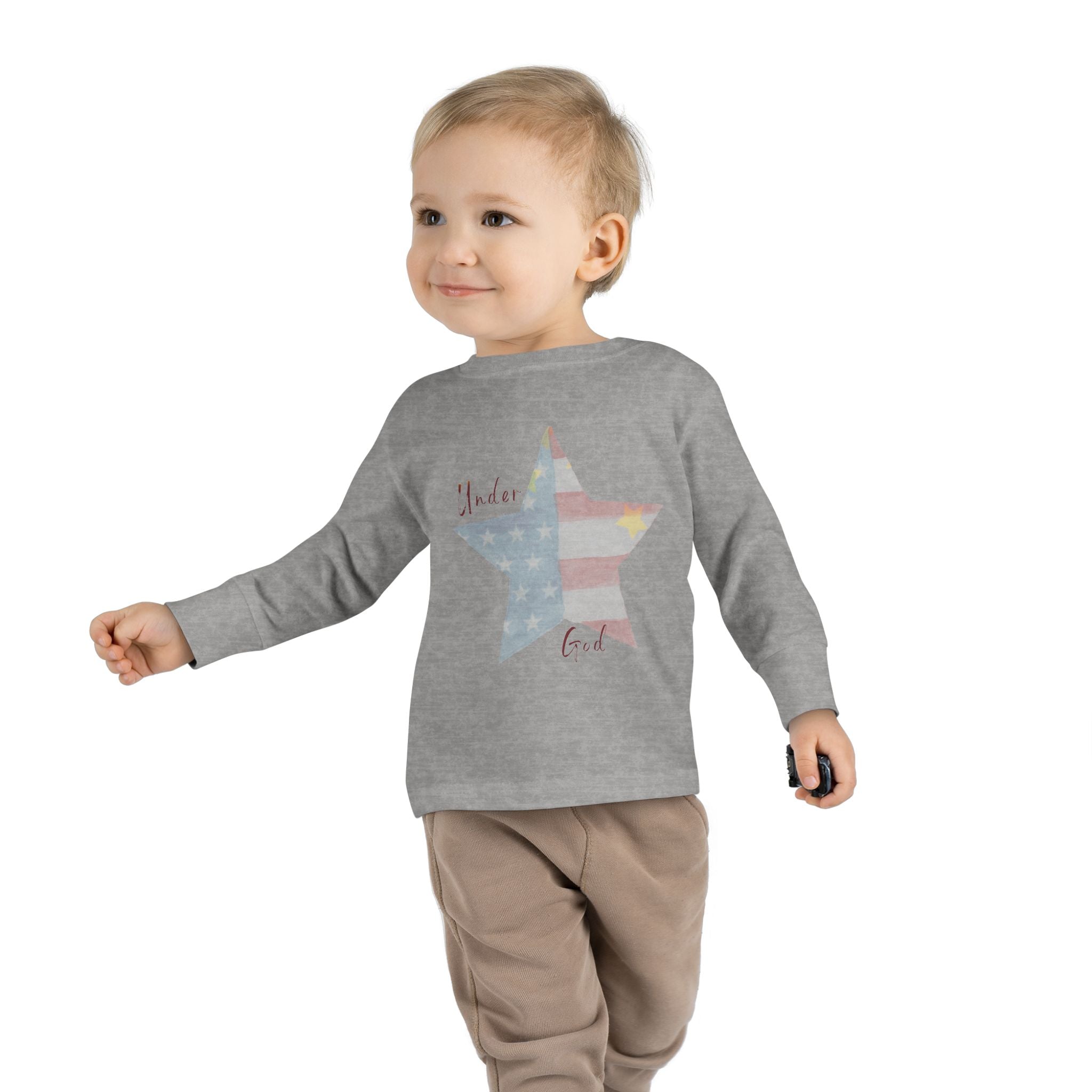 Under God | Watercolor Star Unisex Toddler Long Sleeve Tee