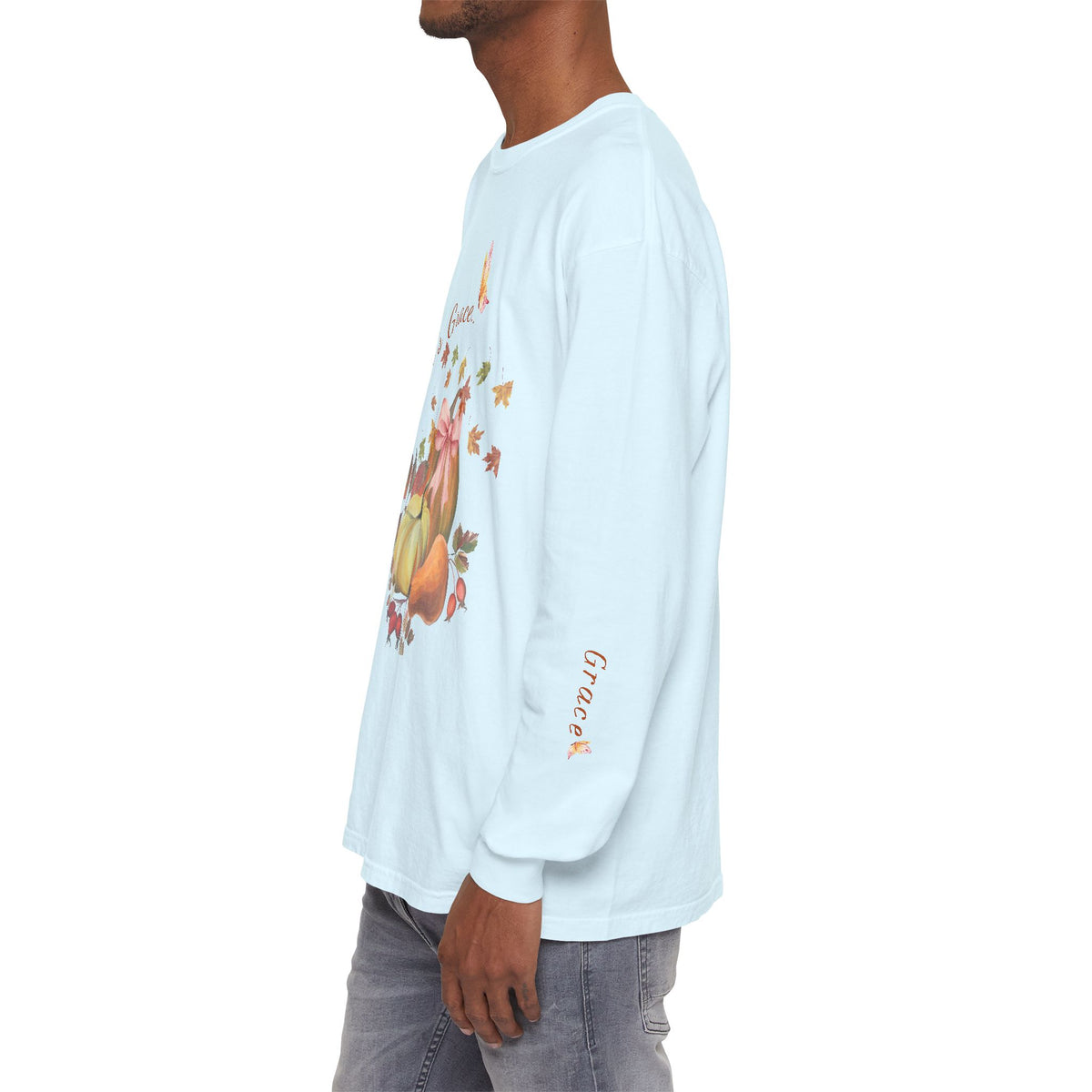Fall’s Grace | Women’s Pumpkin Long-Sleeve Tee