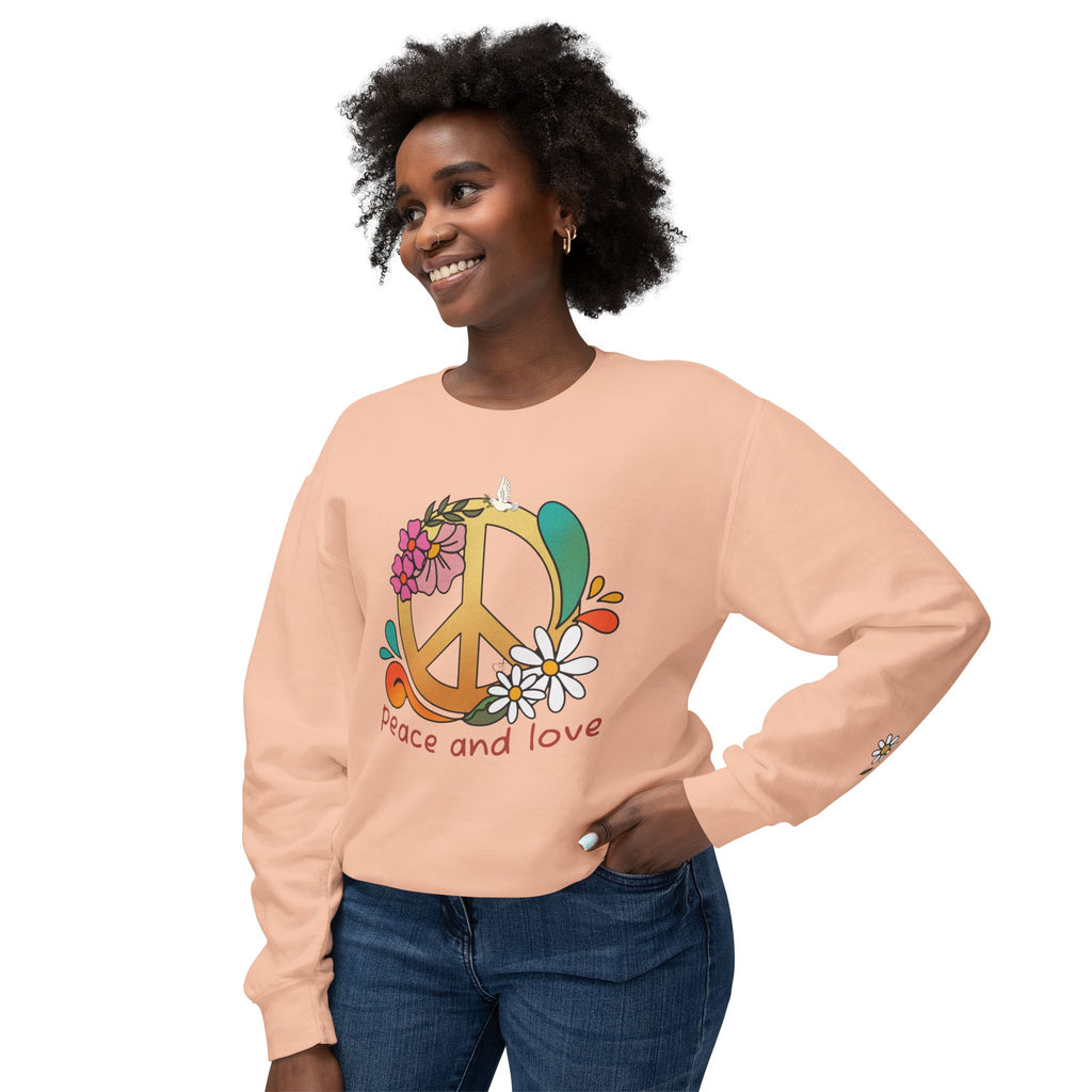 Peace & Love 'My Peace I Give You' 70s Retro Crewneck Sweatshirt