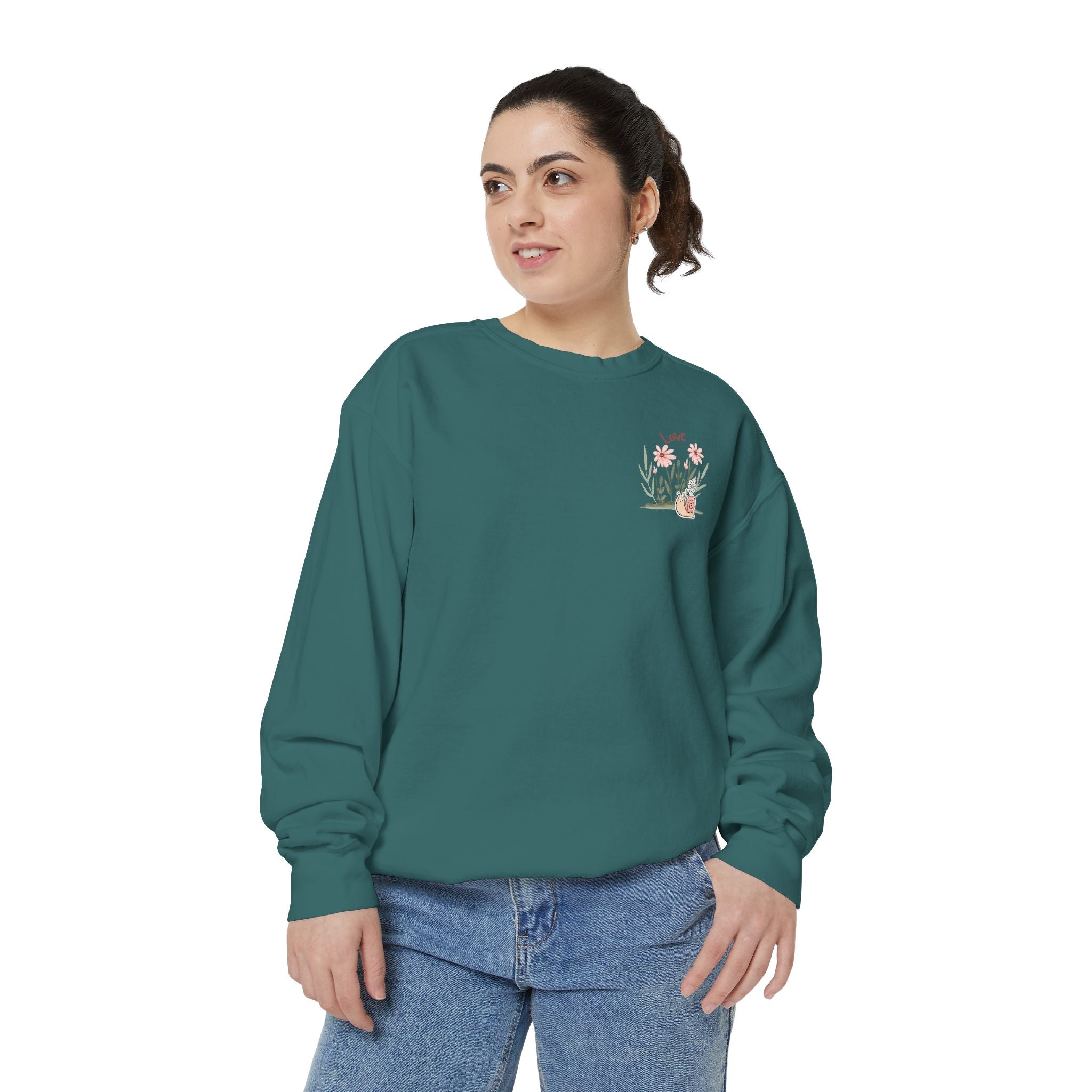 Retro Adult Female Crew Neck Sweatshirt:  All You Need is Love