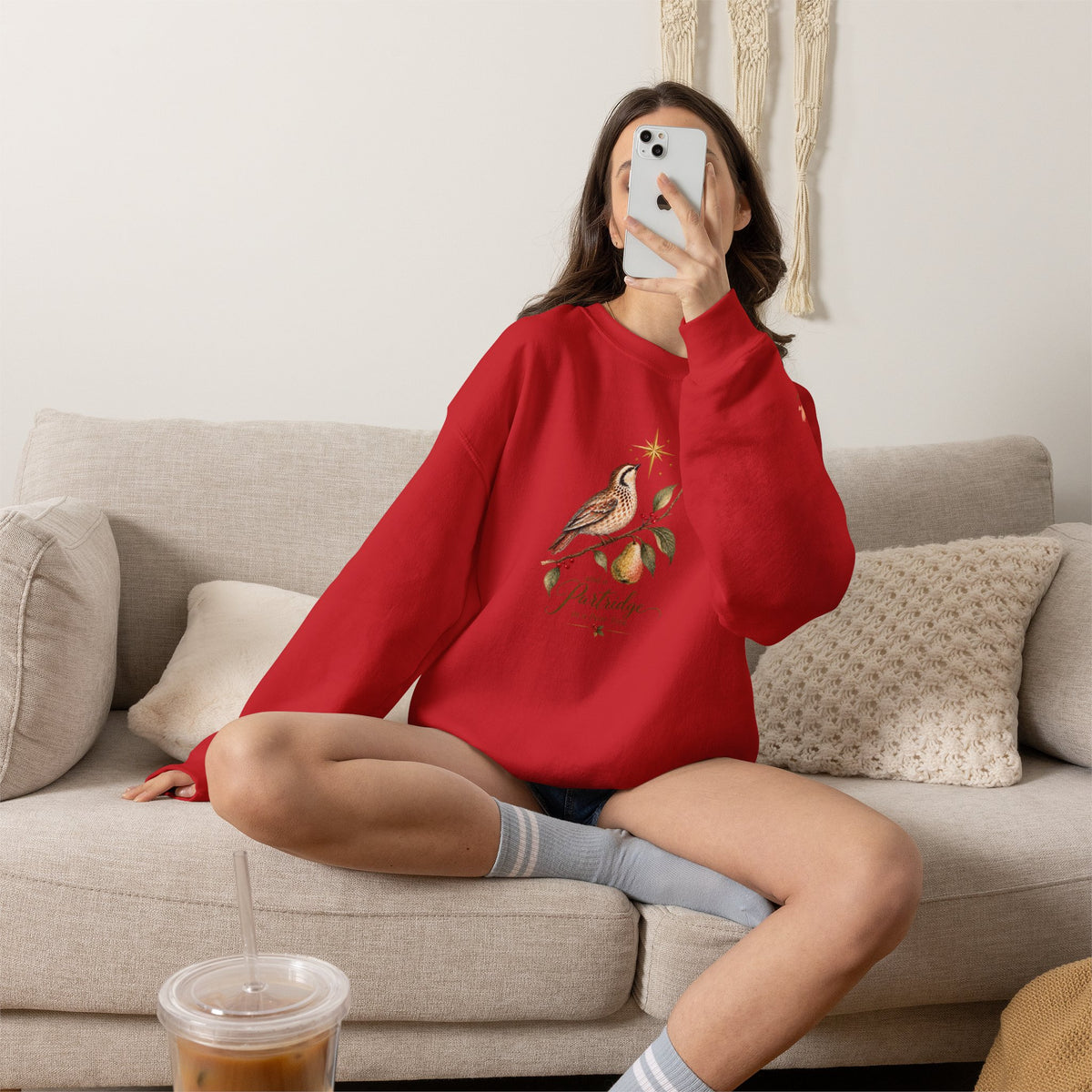 And a Partridge in a Pear Tree | Women's Christmas Crewneck Sweatshirt