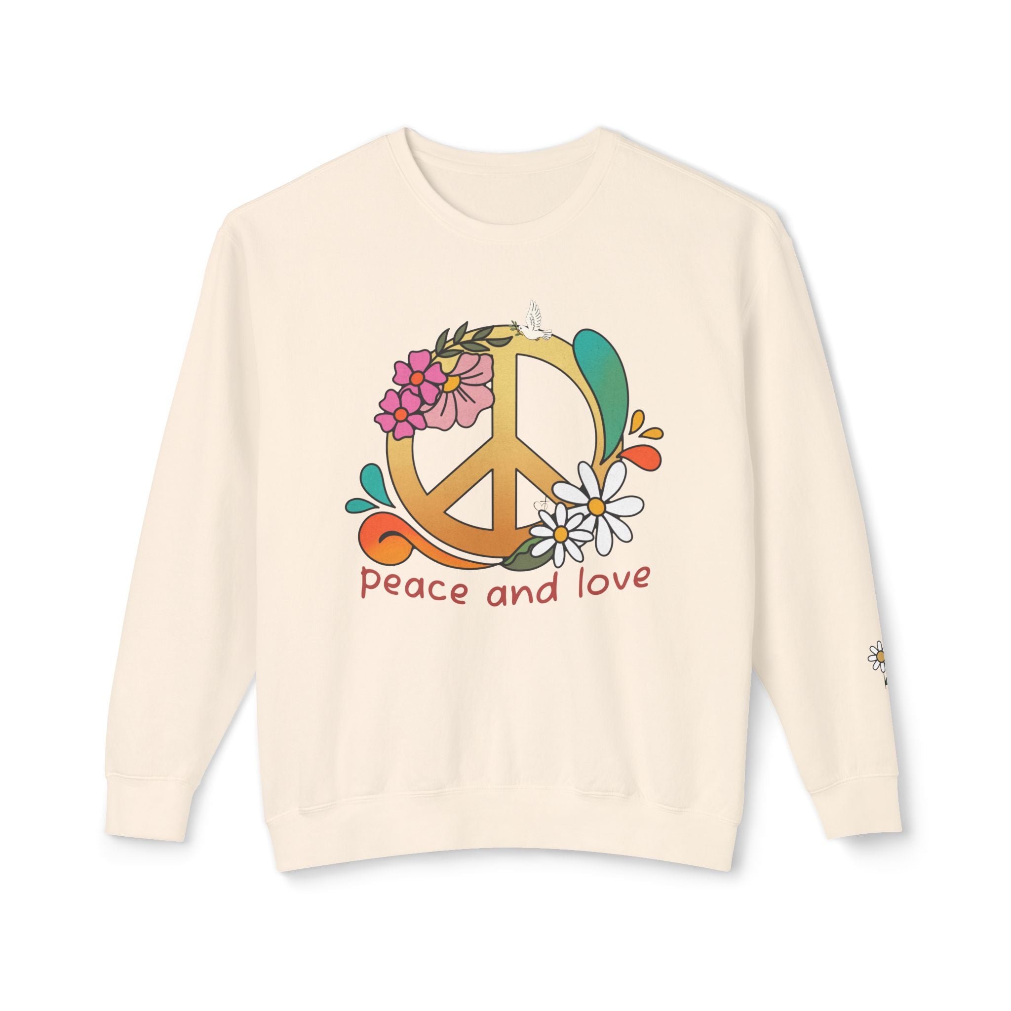 Peace & Love 'My Peace I Give You' 70s Retro Crewneck Sweatshirt