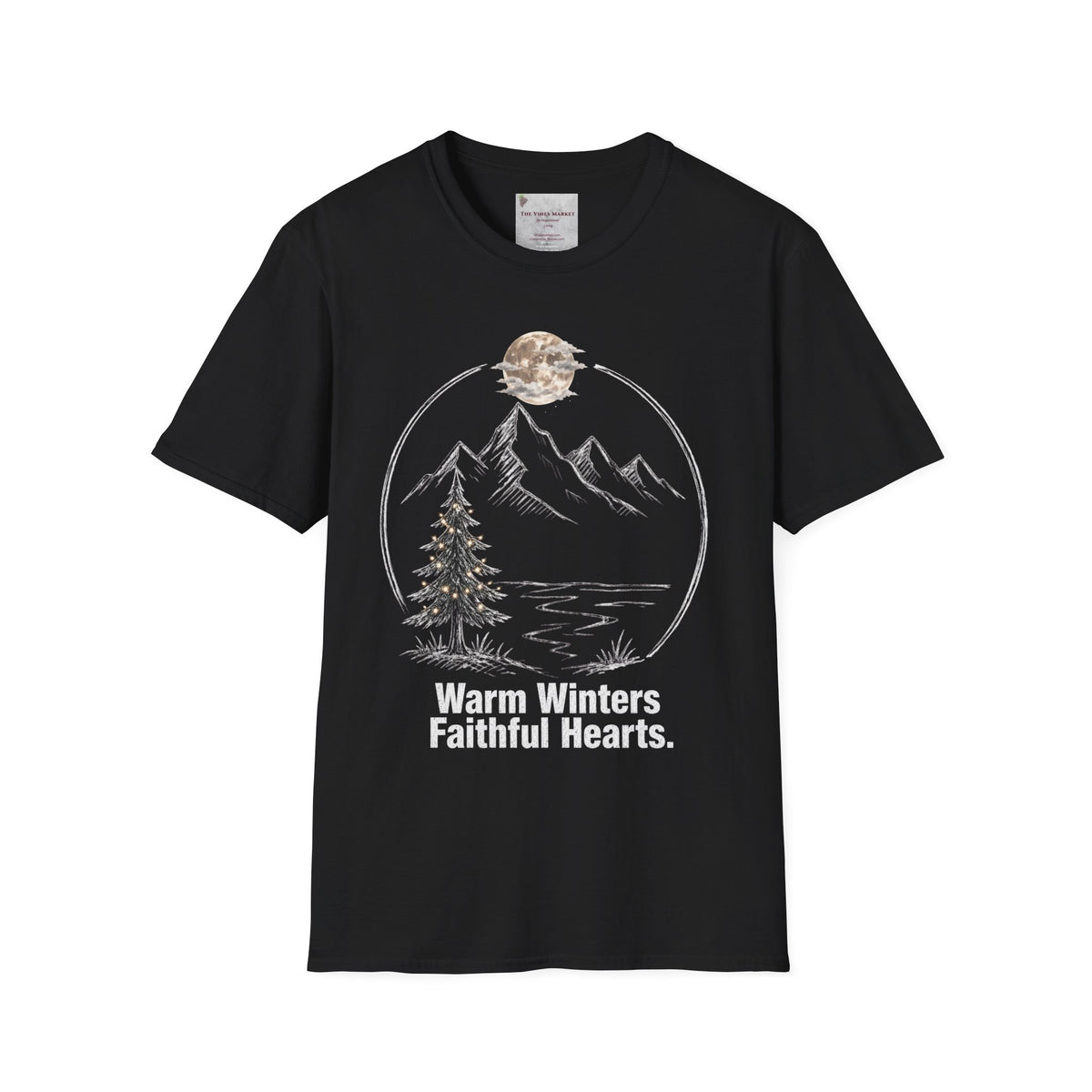 Warm Winters, Faithful Hearts Men's Christmas T-Shirt