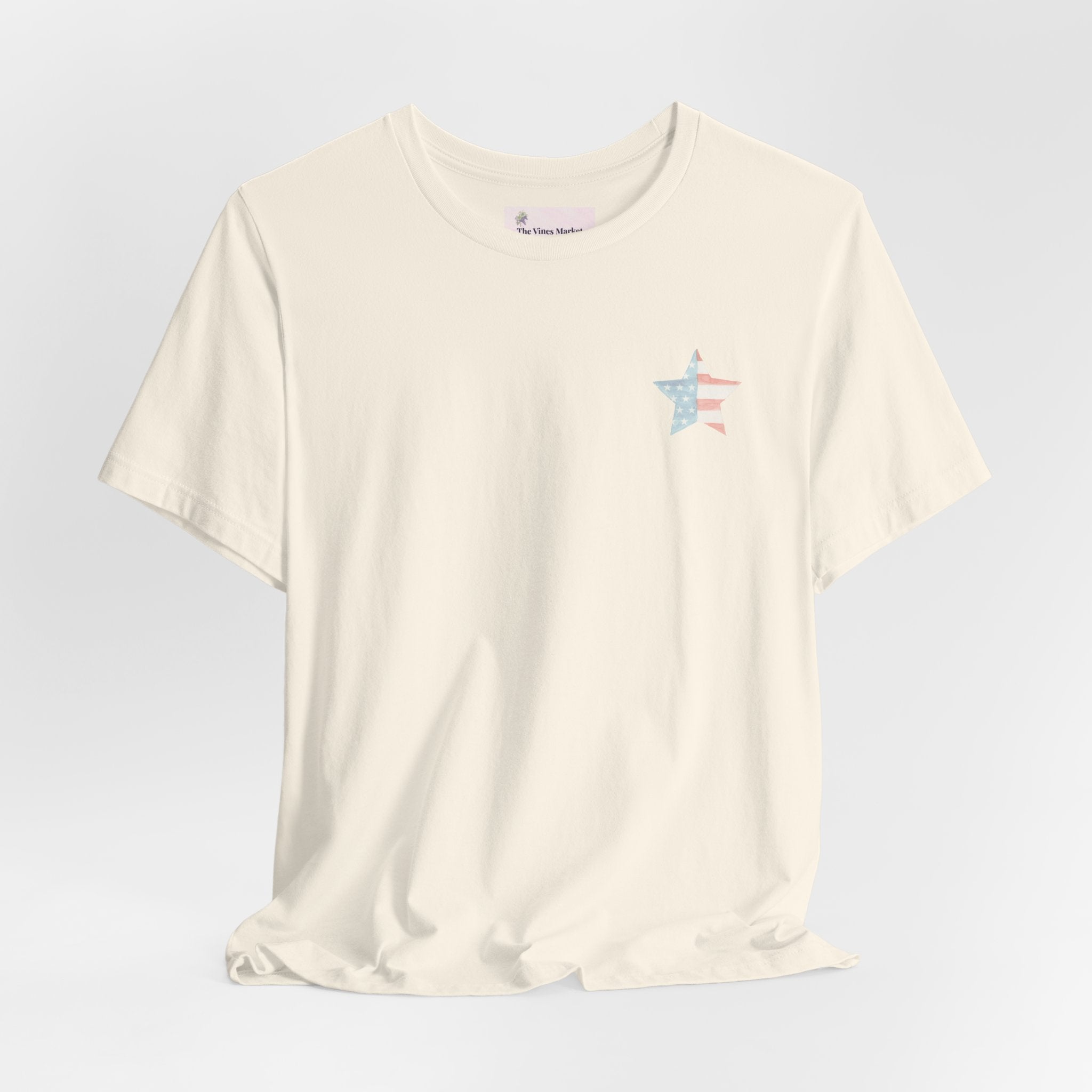 Under God | Soft Watercolor Star & Rose Women's Relaxed Tee