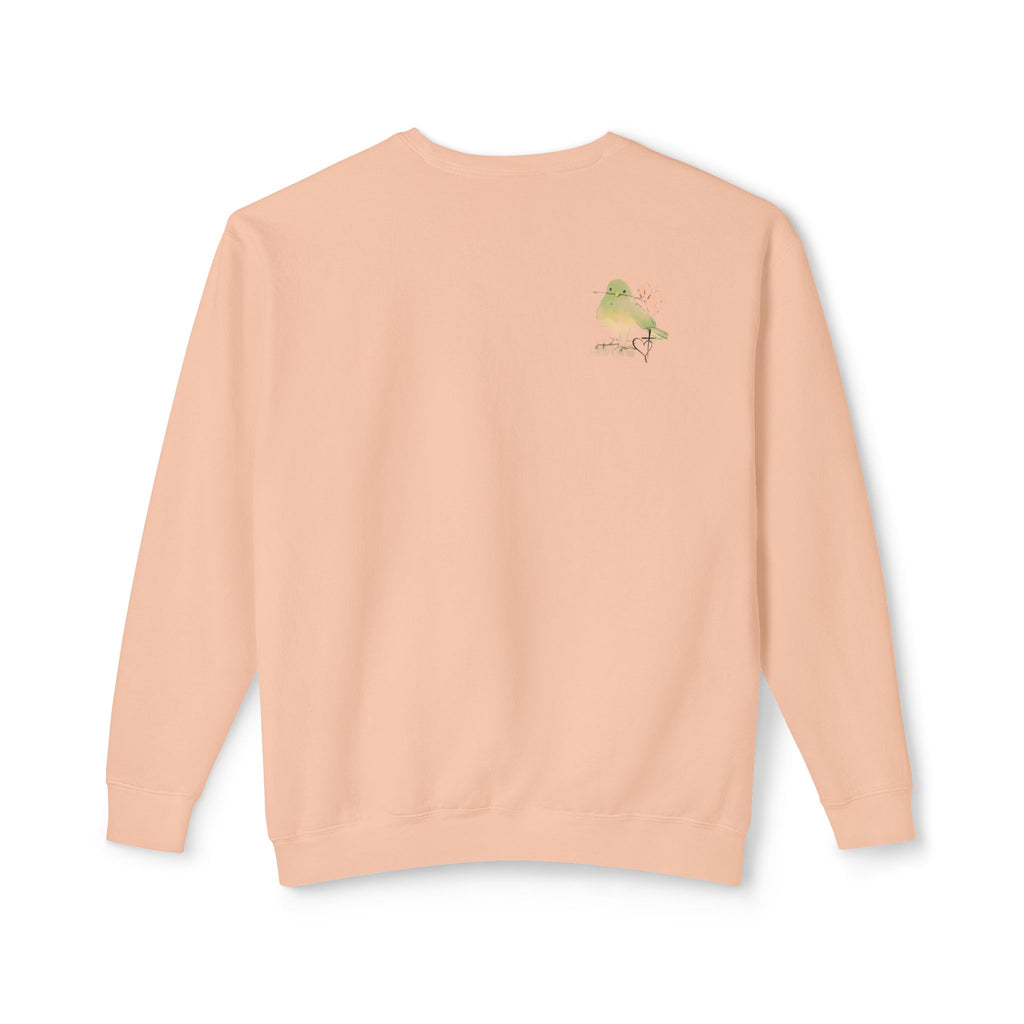 Female Adult Lightweight Crewneck Sweatshirt: Mom… Forever – Nurturing Floral
