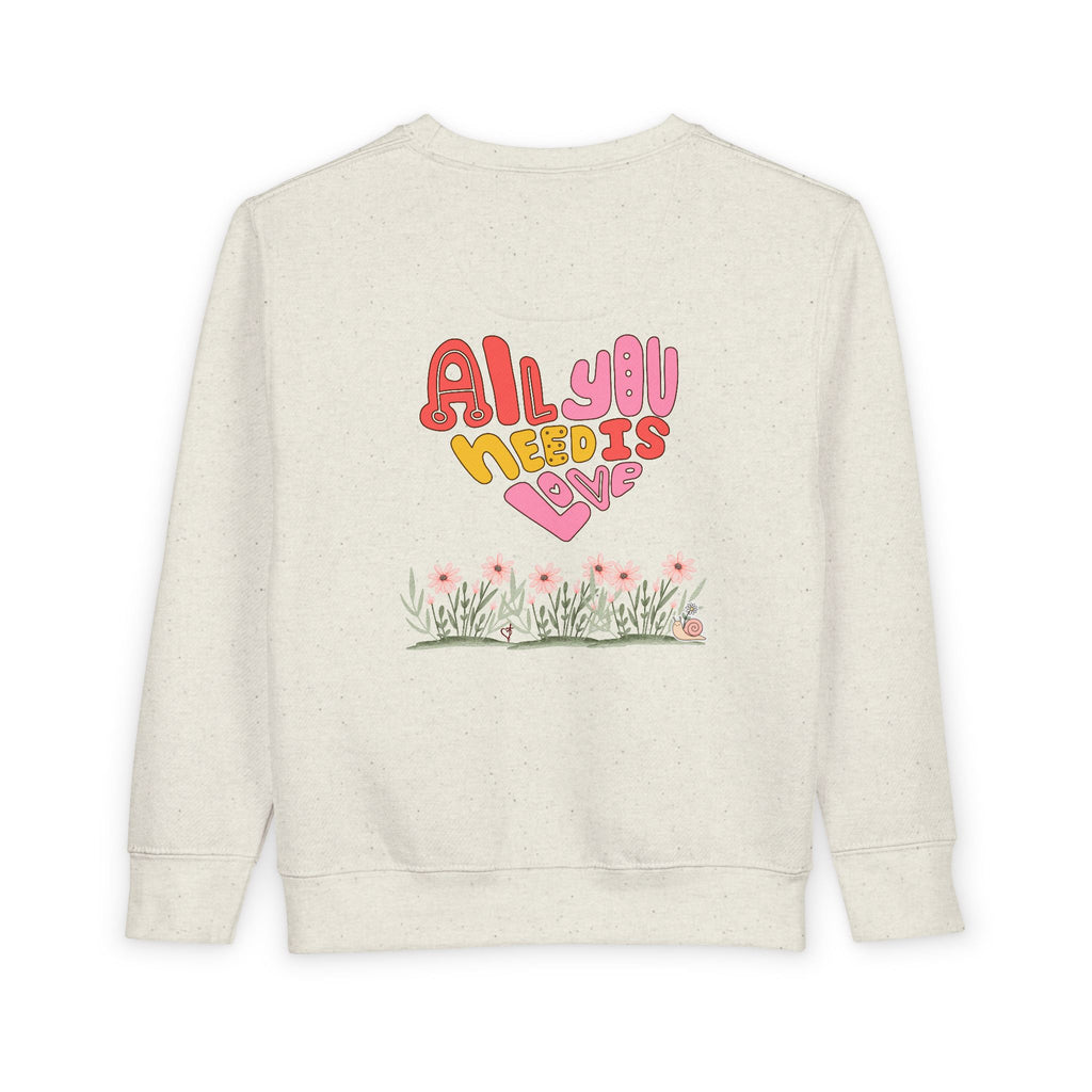 Toddler Retro Sweatshirt:  All You Need is Love