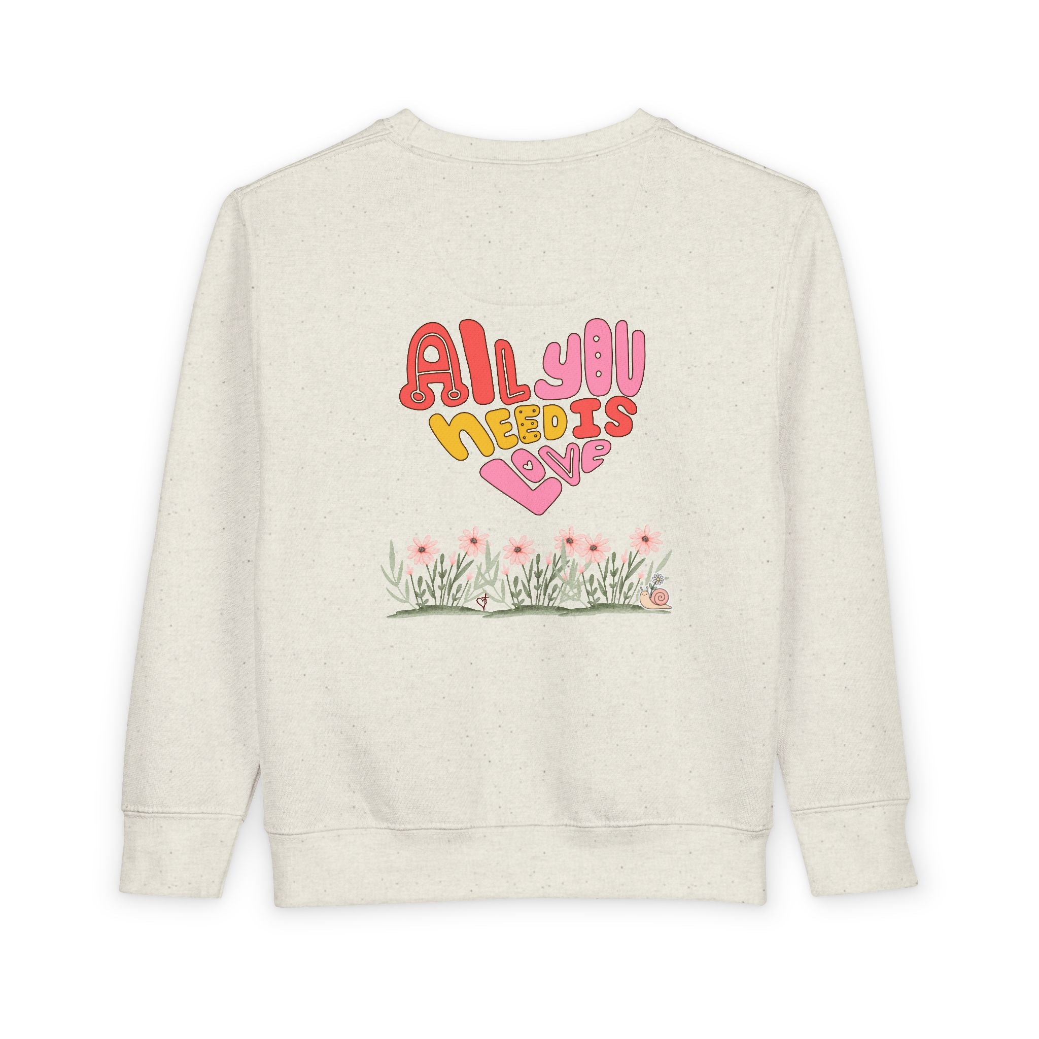 Toddler Retro Sweatshirt:  All You Need is Love