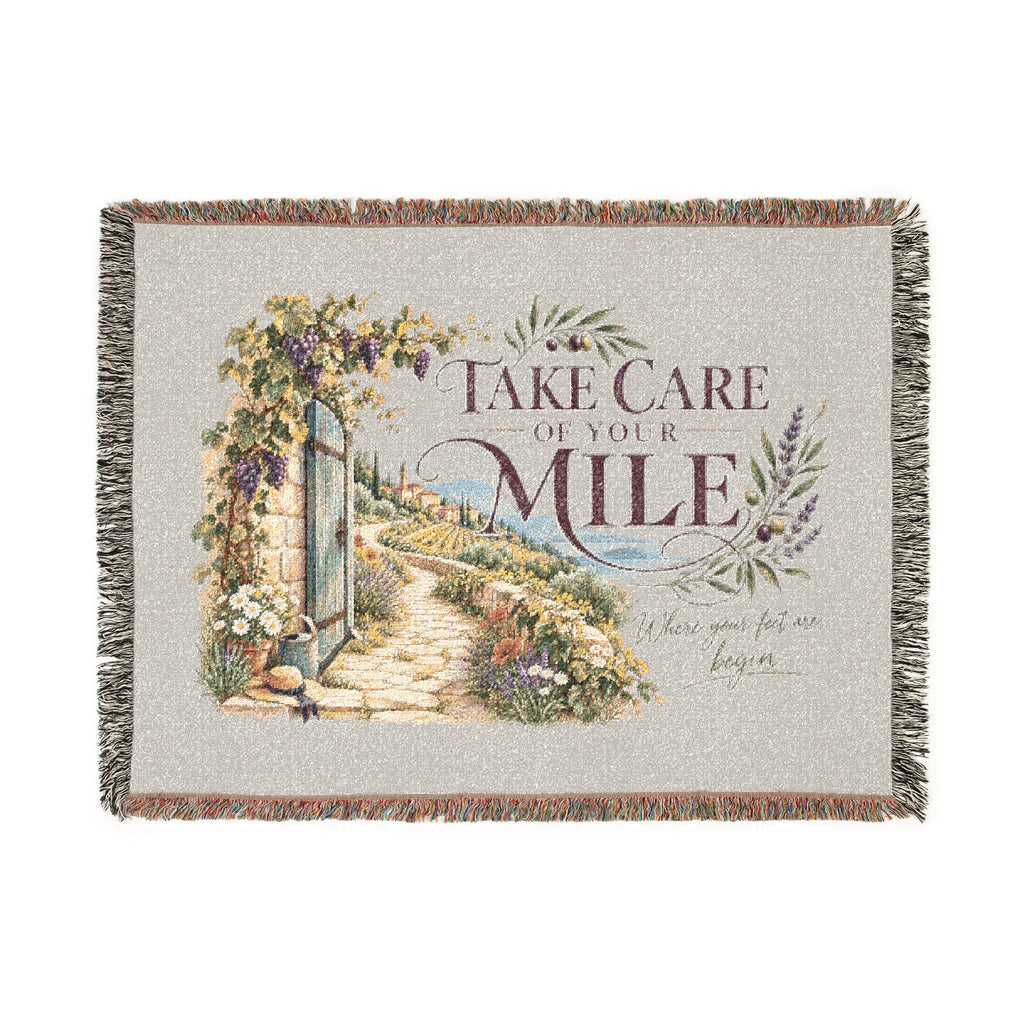 The Vineyard Covenant: Sarah’s Song — Woven Throw Blanket