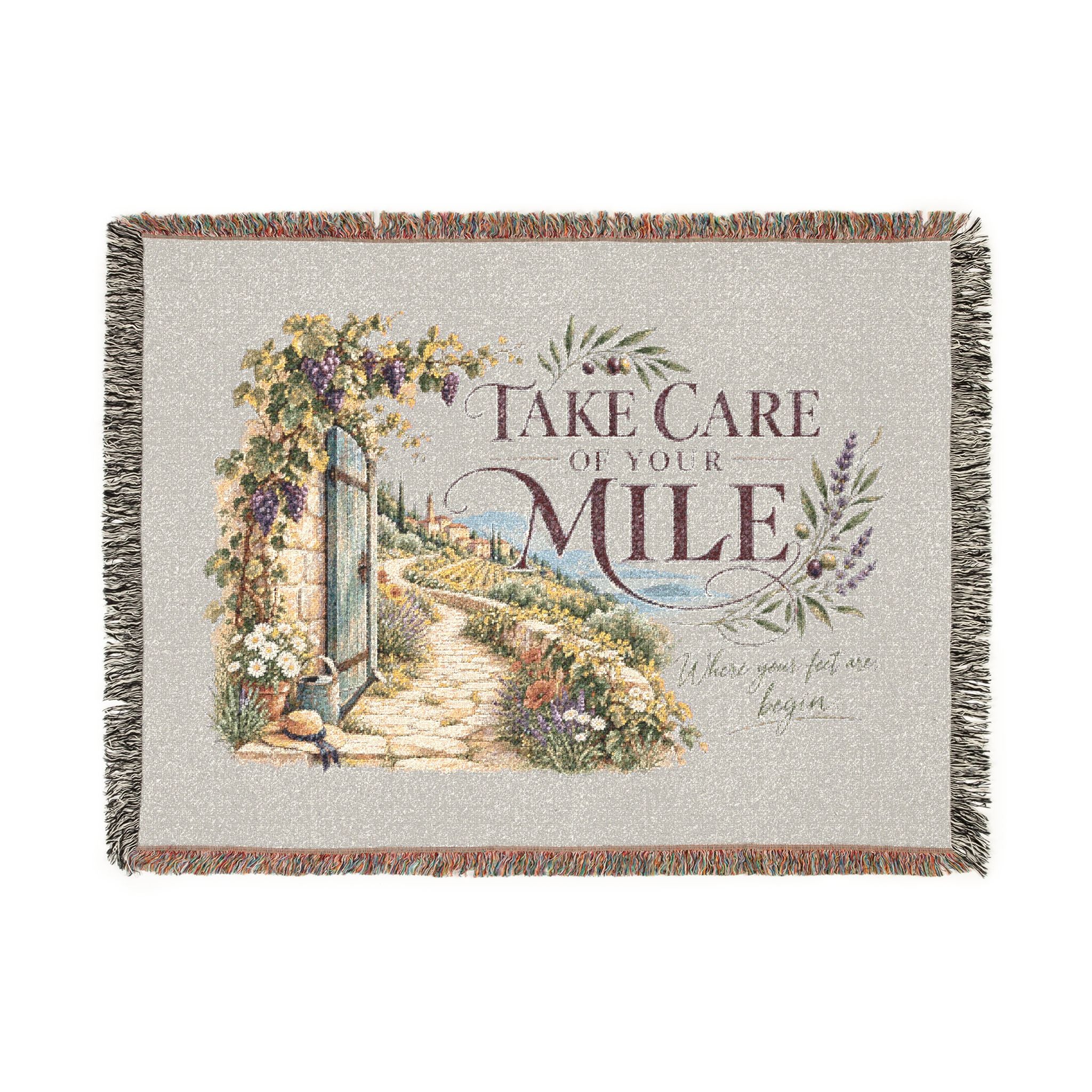 The Vineyard Covenant: Sarah’s Song — Woven Throw Blanket