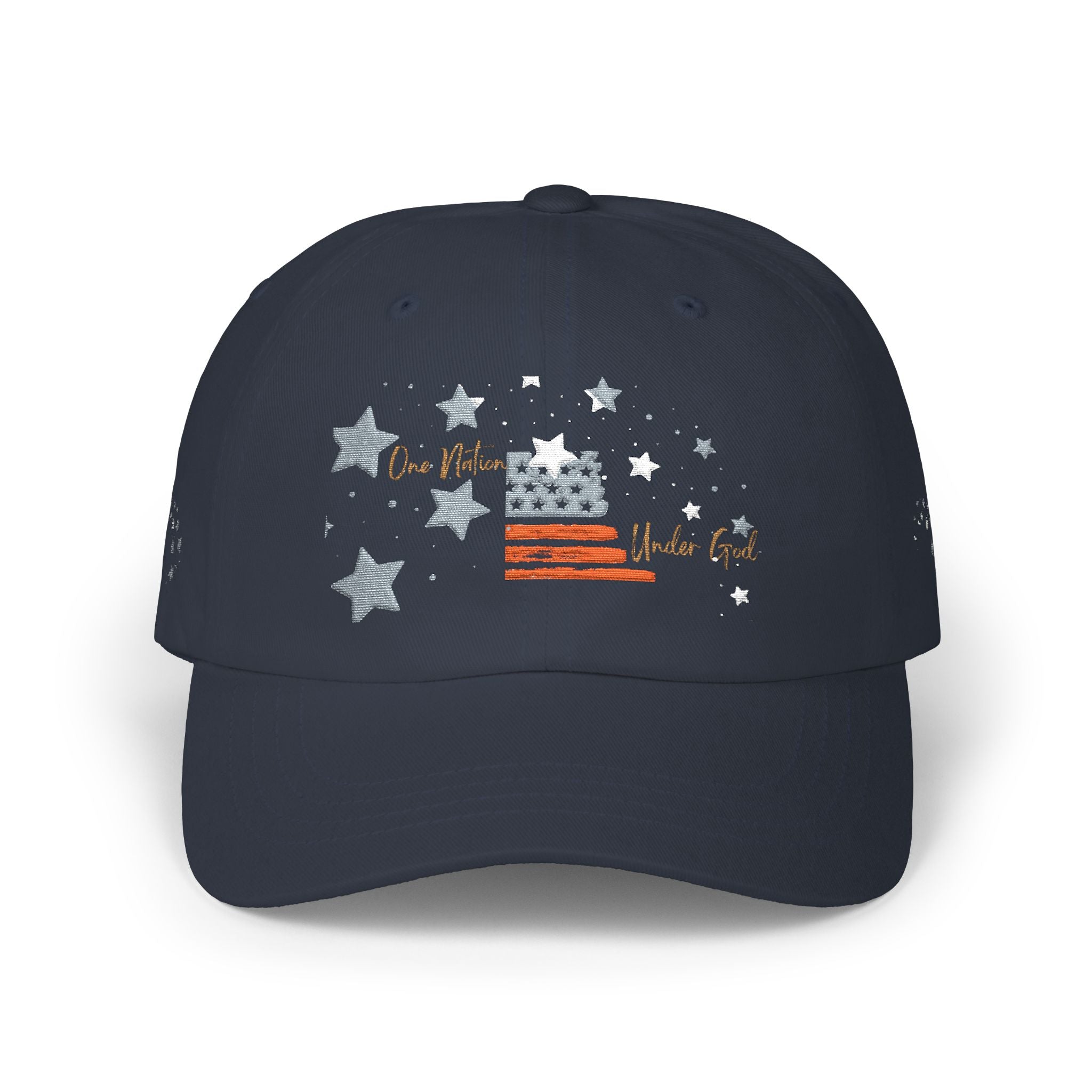 One Nation Under God | Embroidered Stars & Flag Dad Cap