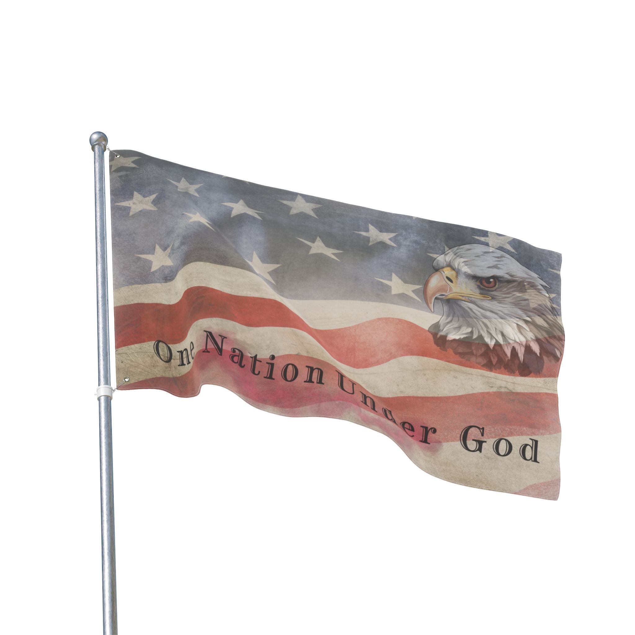 One Nation Under God - Patriotic Eagle Flag