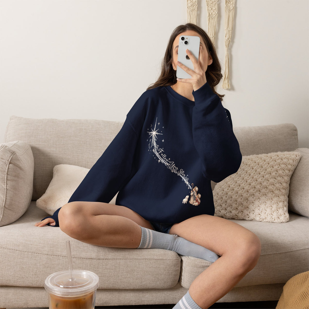 Follow Your Star | Women's Christmas Crewneck Sweatshirt