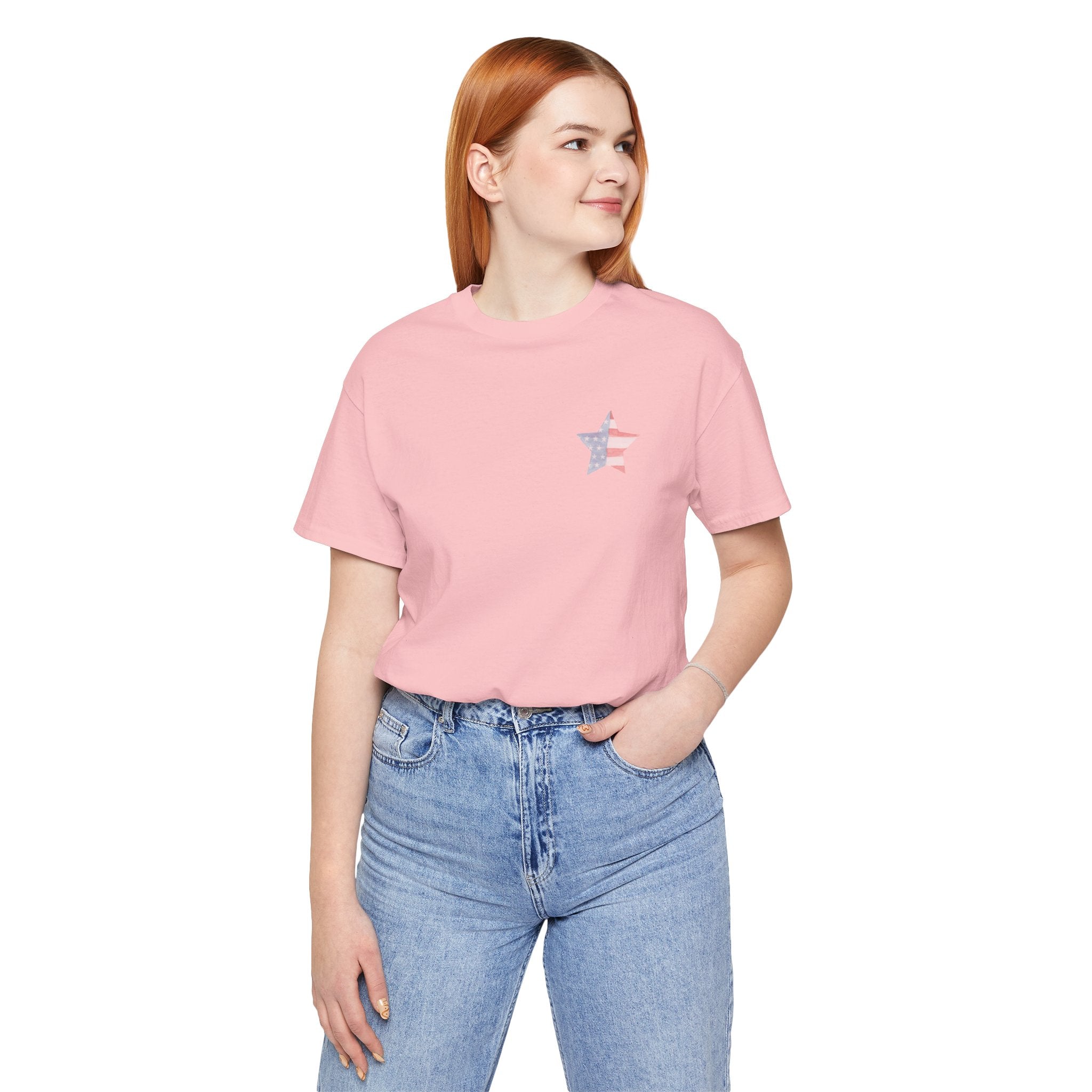 Under God | Soft Watercolor Star & Rose Women's Relaxed Tee