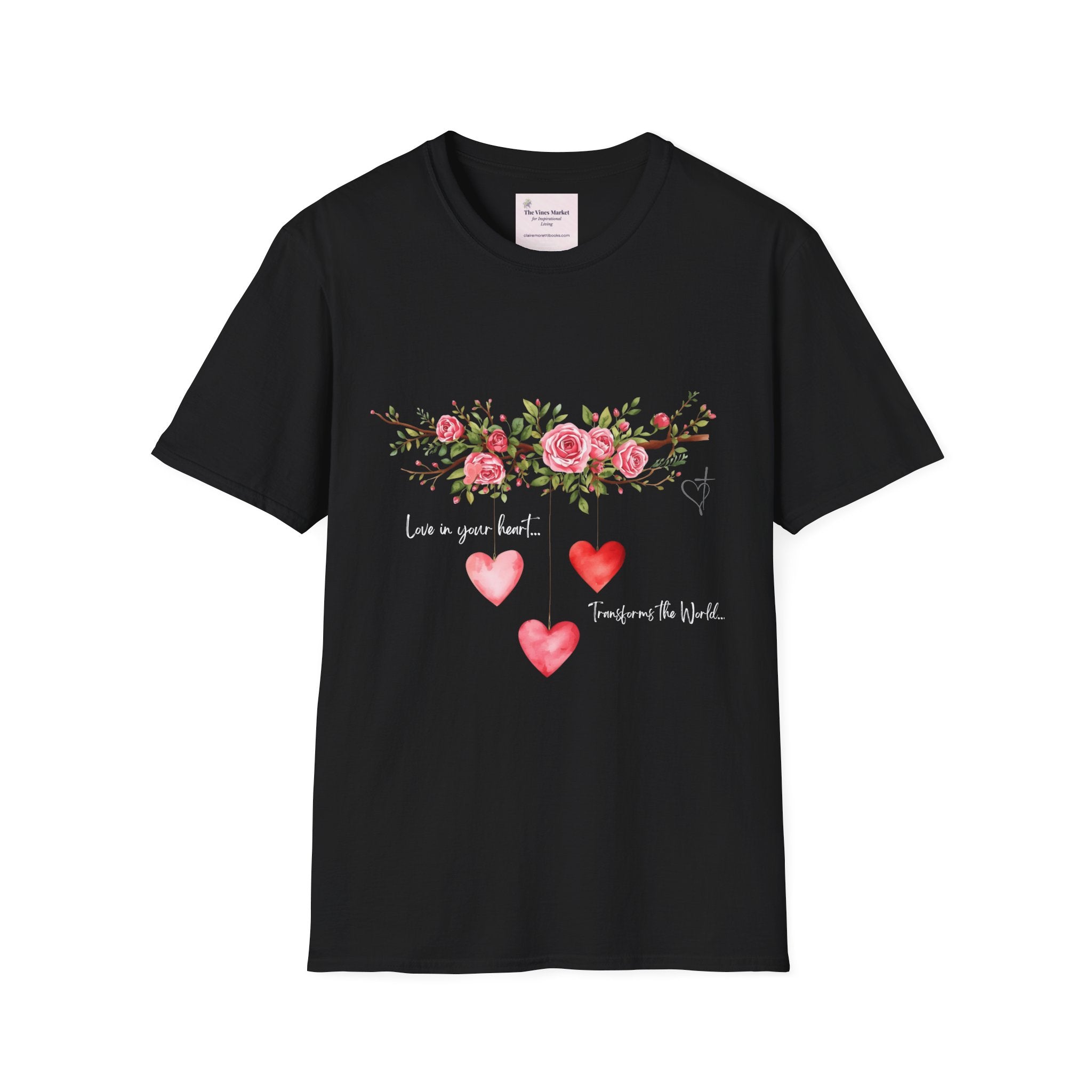 Love in Your Heart Transforms the World Tee – Women's Floral Heart Crewneck