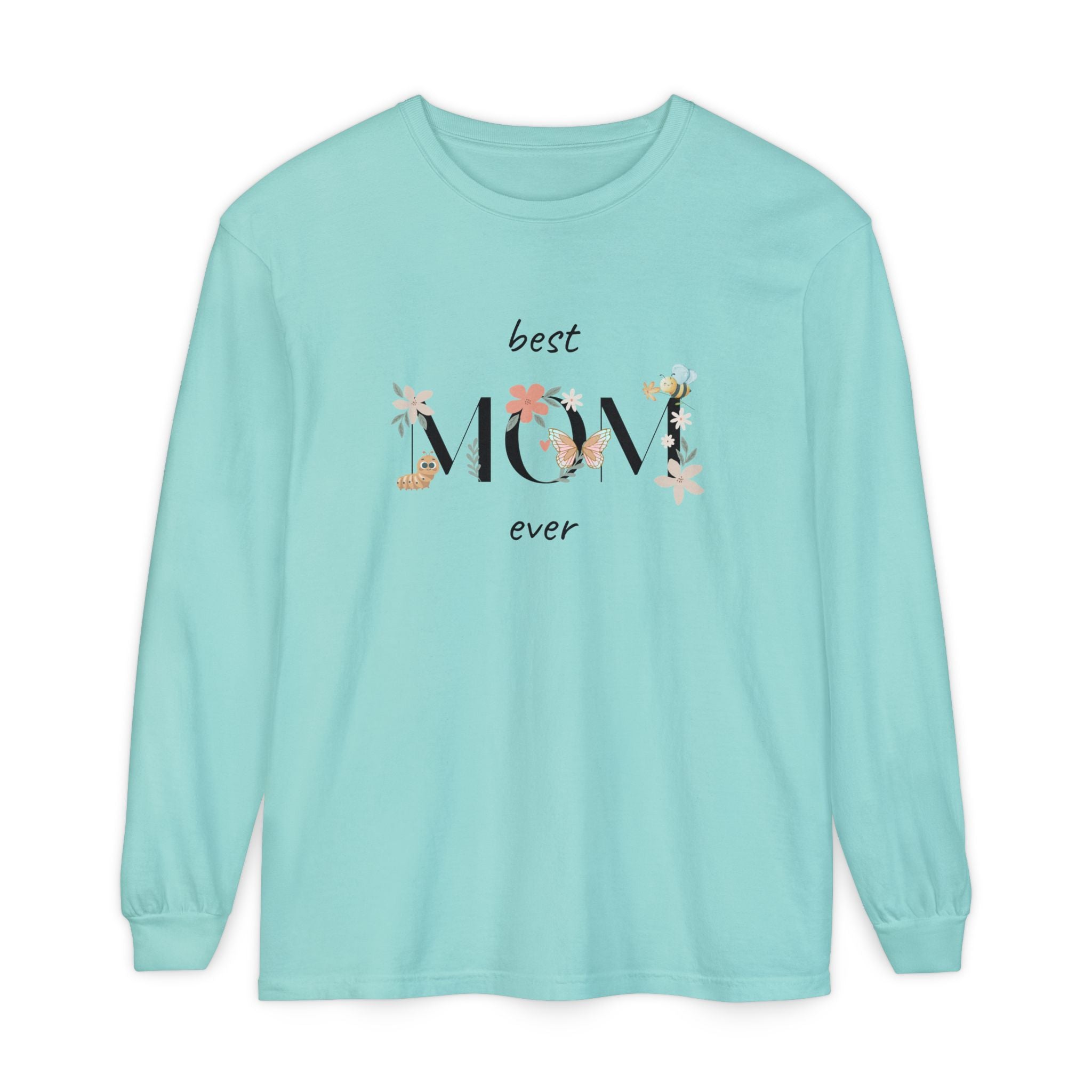 Adult Female Long Sleeve Floral Tee Best Mom Ever