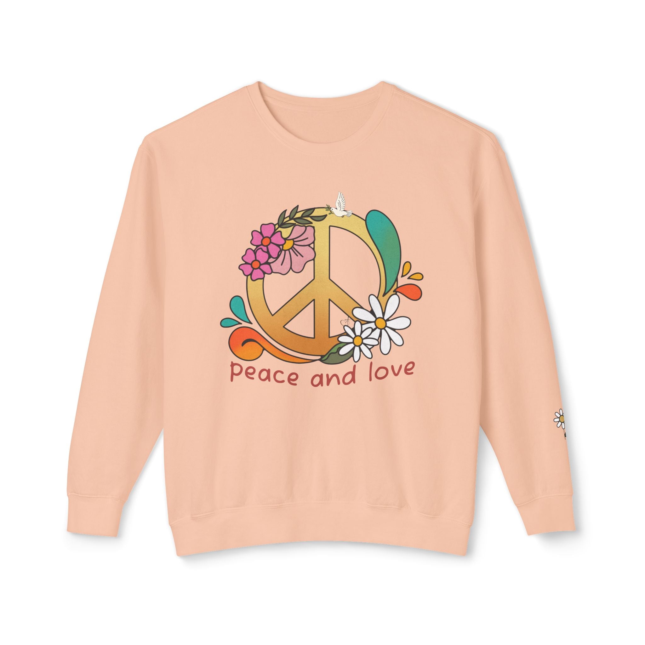 Peace & Love 'My Peace I Give You' 70s Retro Crewneck Sweatshirt