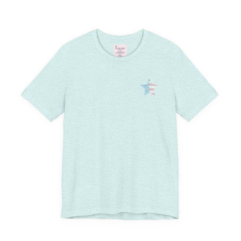 Under God | Soft Watercolor Star & Rose Women's Relaxed Tee