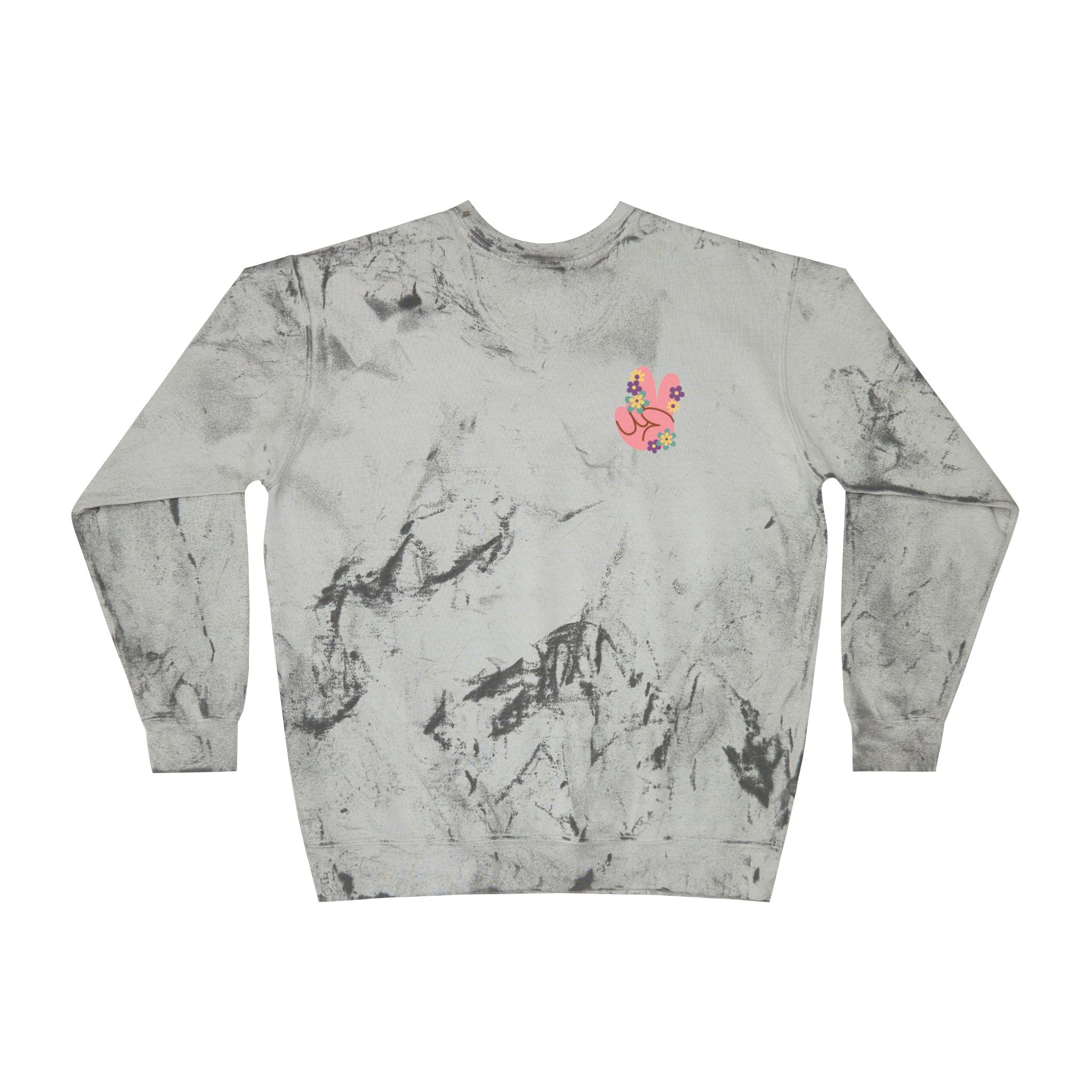 Tie-Dye Flower Crewneck Sweatshirt - Inspiring Her 70's Peace and Love