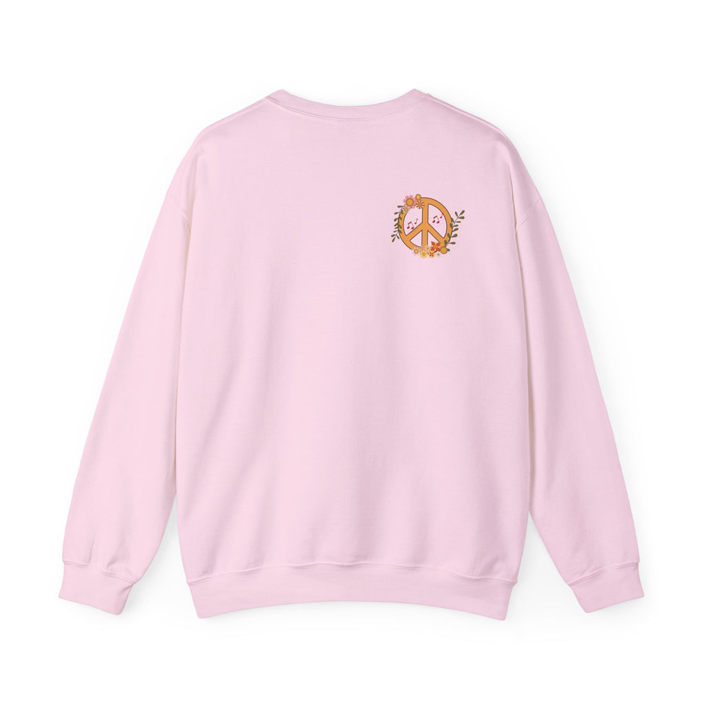 Peace and Love:  Retro All You Need is Love Sweatshirt -- For Her