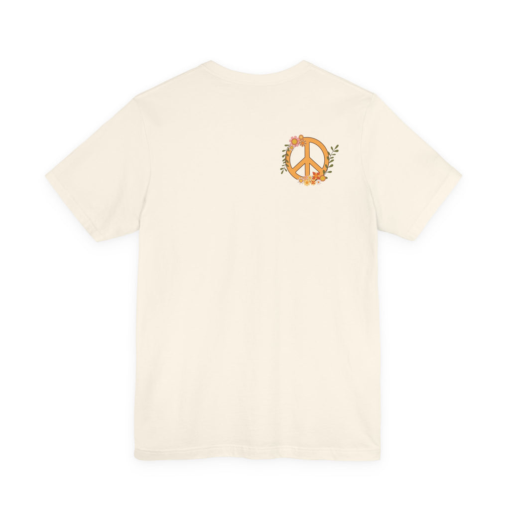Adult Female Relaxed Comfort Tee:  Peace and Love