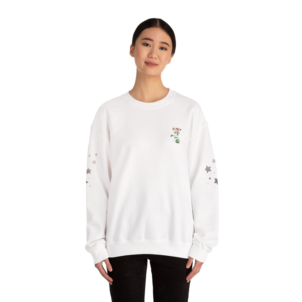 Under God | Watercolor Flag & Roses Women's Crewneck Sweatshirt