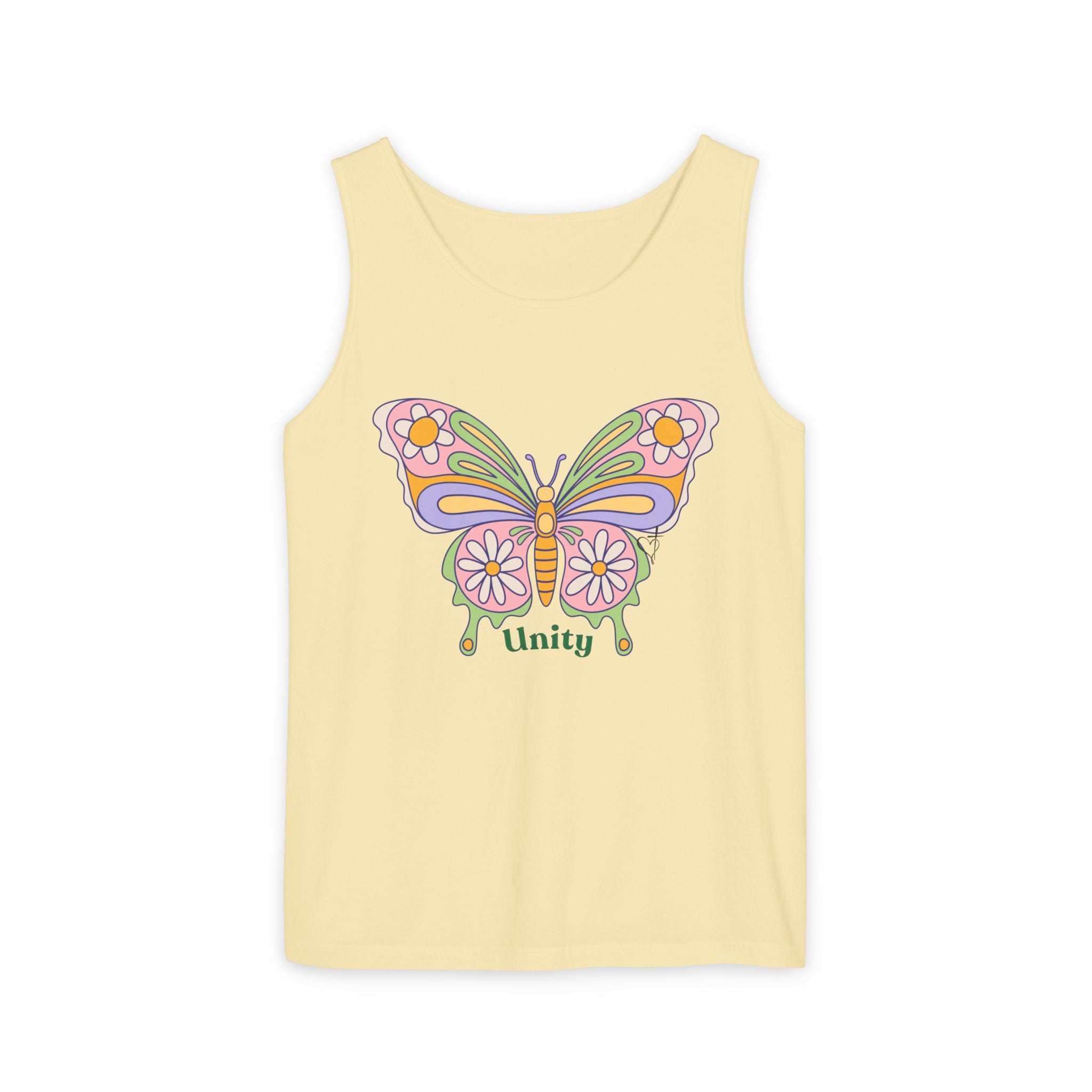 Soft Garment-Dyed Tank Top for Her:  Unity Heals
